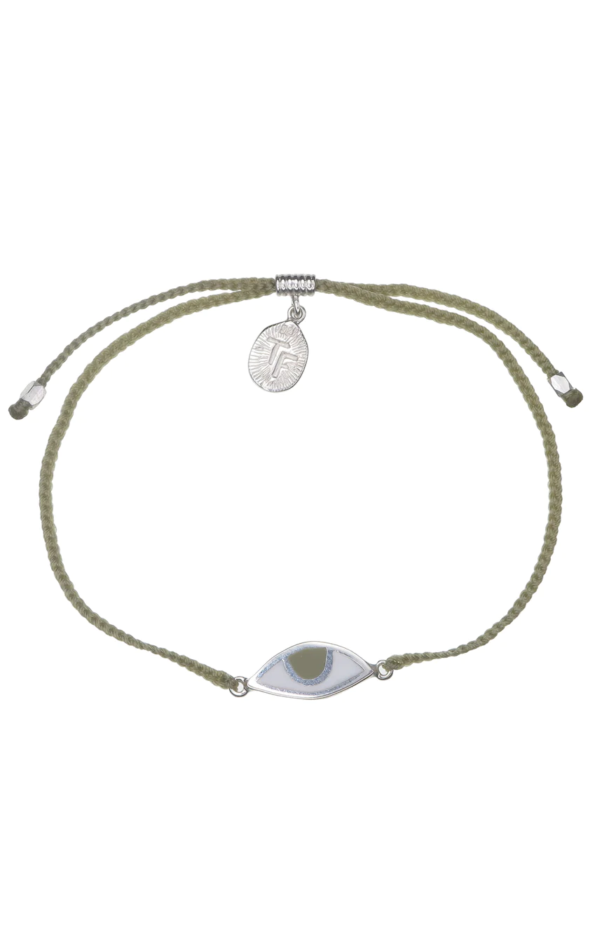 Eye Protection Bracelet | Sage Green - Silver