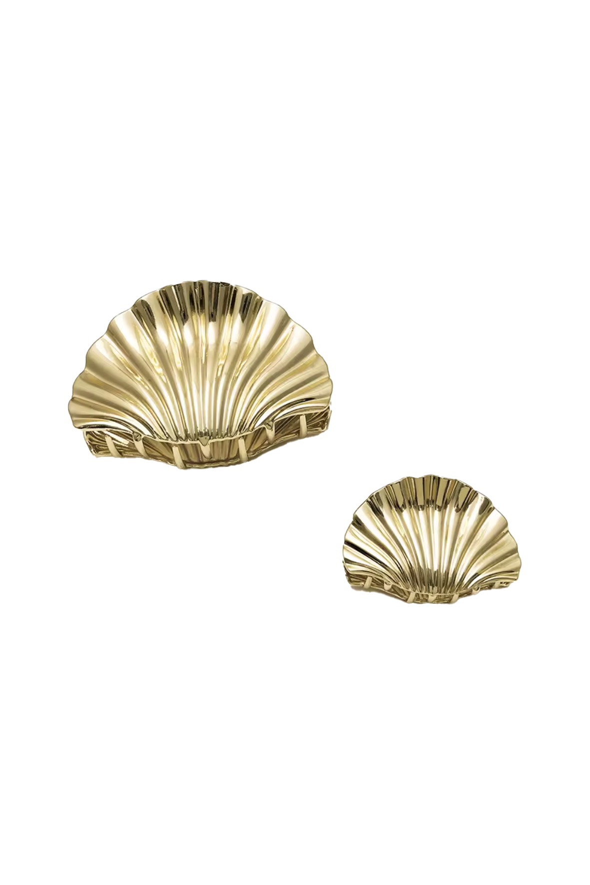 Metal Shell Claw Clip Small - Silver