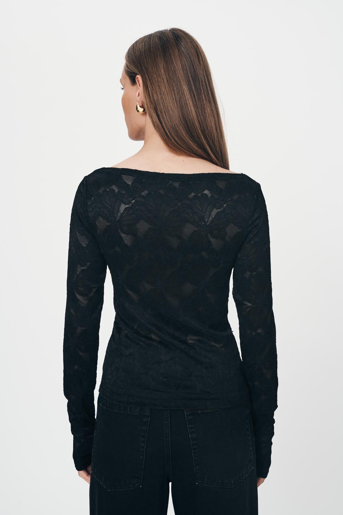 Samantha Lace Top - Noir
