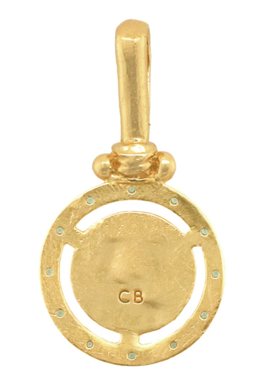 Cleopatra's Bling | Fra Angelico Pendant with Emerald - Gold