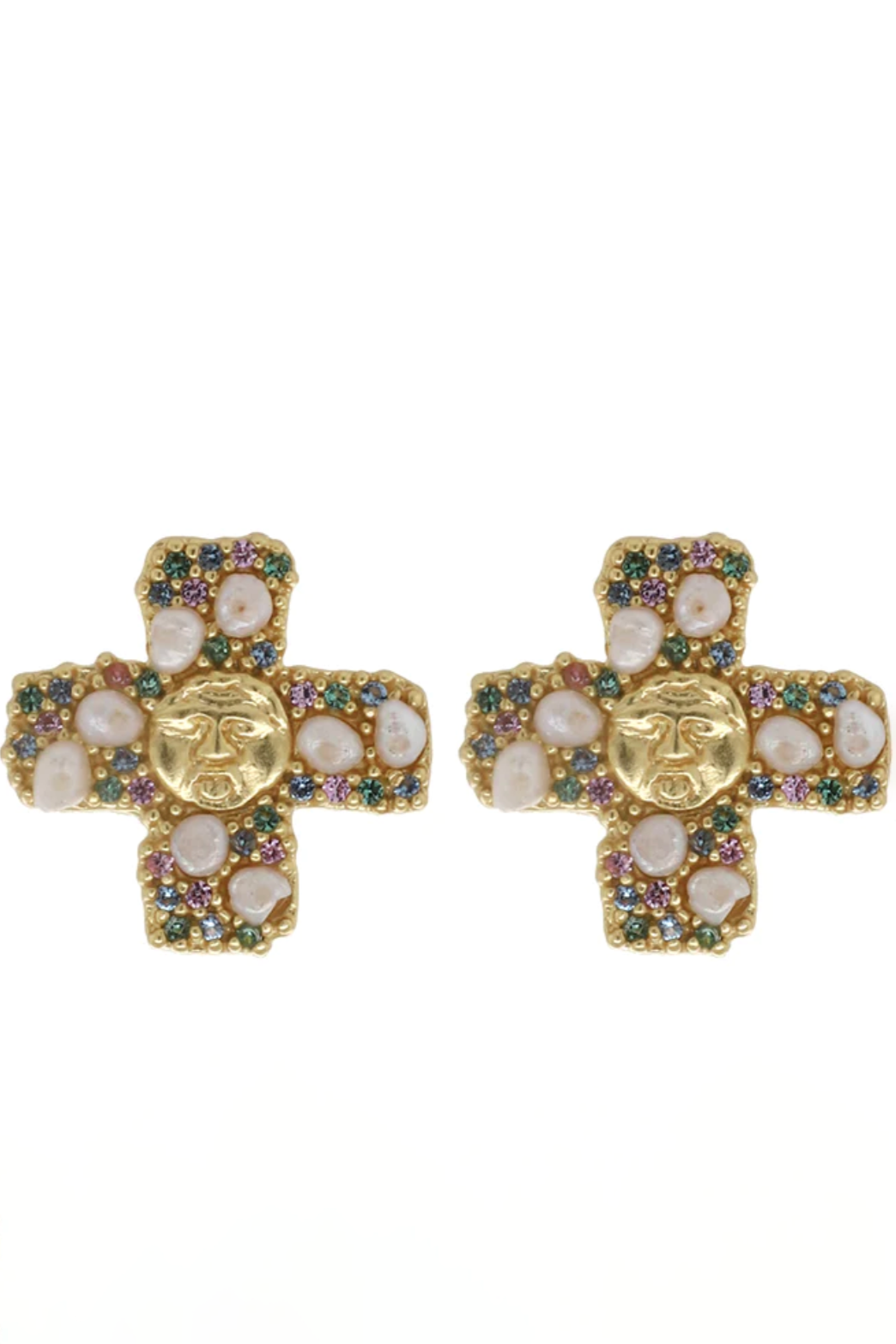 Gorgoneion Peace Earrings - Gold (RESTOCKED!)