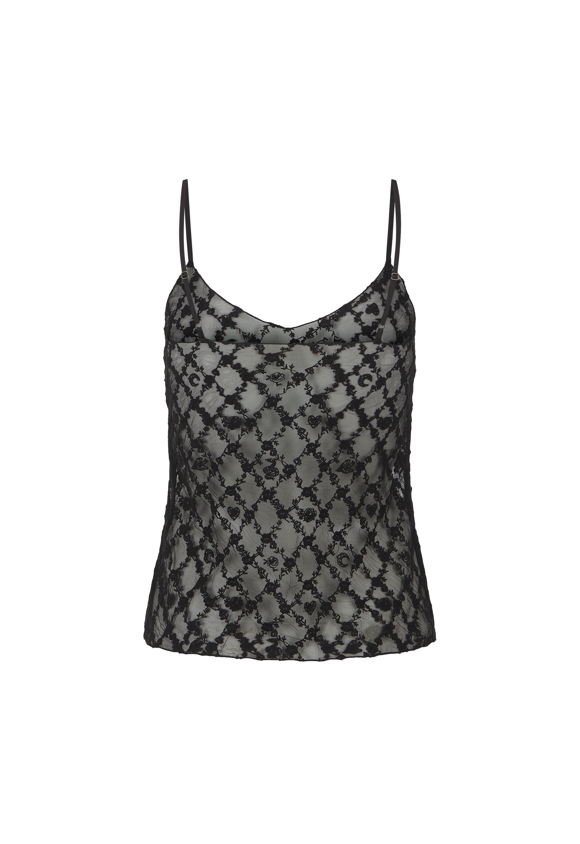 Serpent Lace Cami - Noir