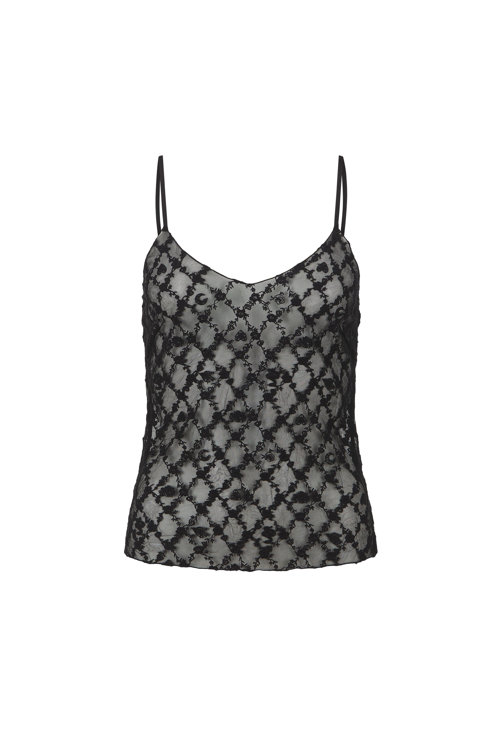 Serpent Lace Cami - Noir