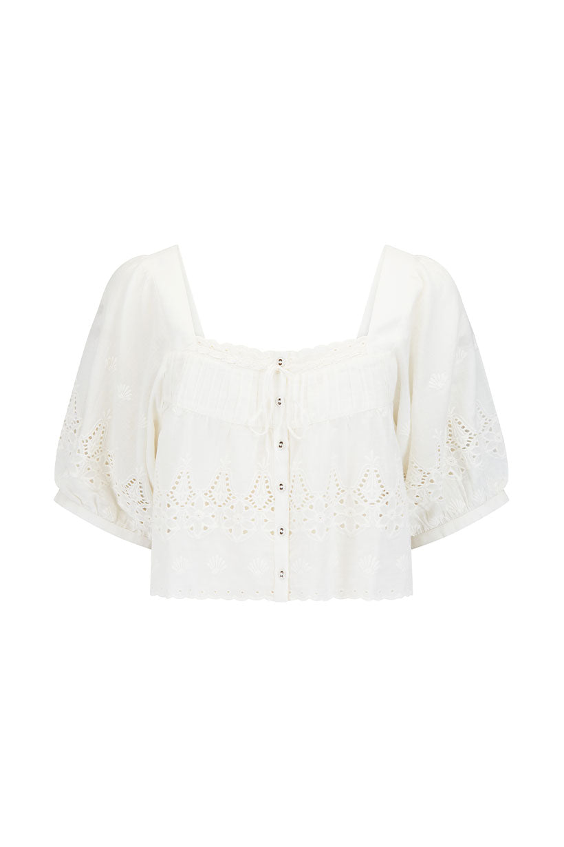 Maiden Lace Blouse - White