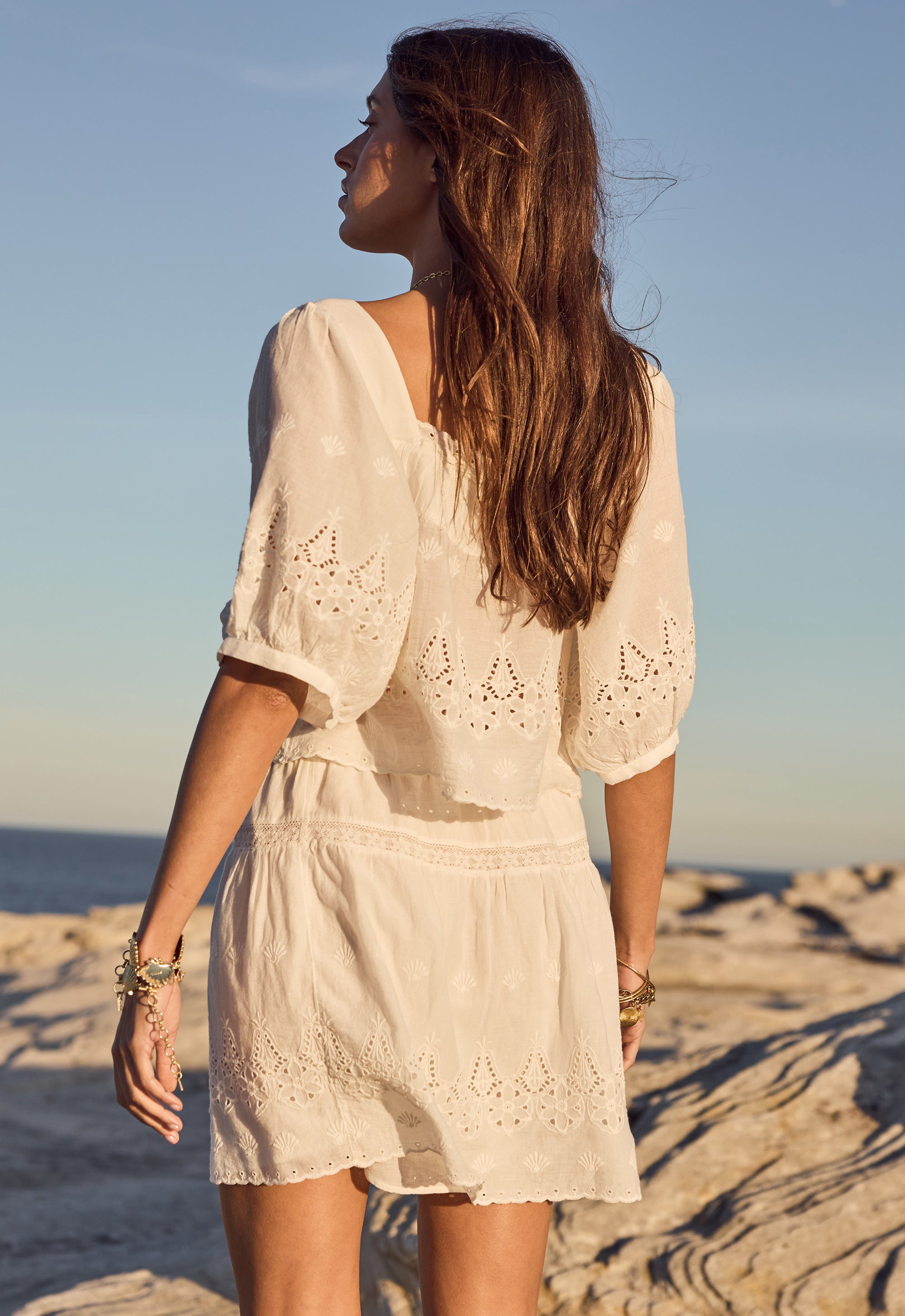 Maiden Lace Mini Skirt - White