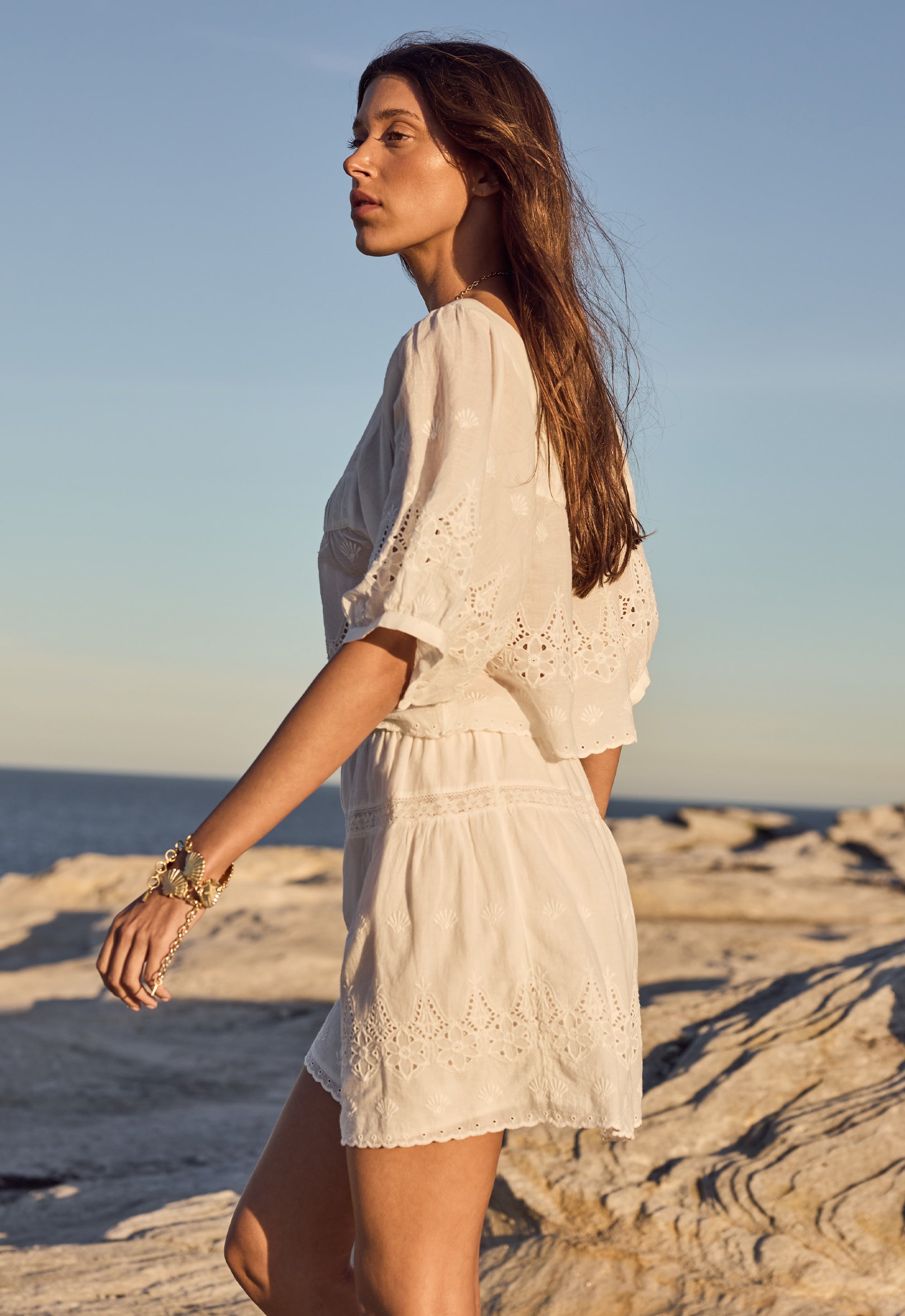 Maiden Lace Mini Skirt - White