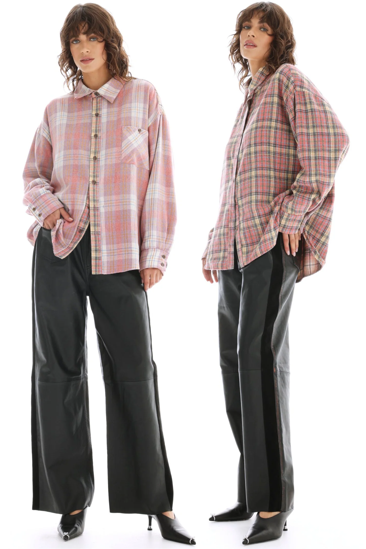 The Tales Reversibile Flannel Shirt - Pink