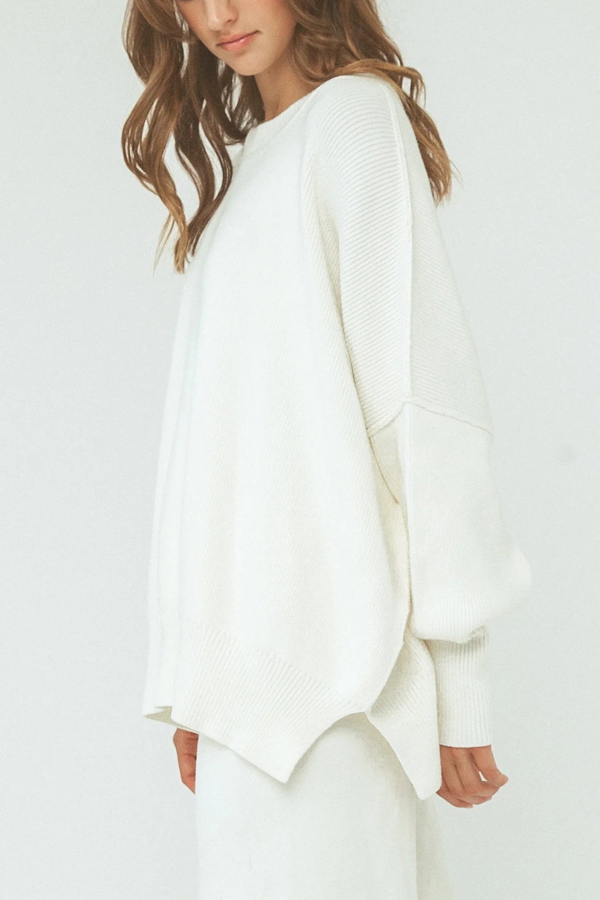 Harper Organic Knit Sweater - Cream