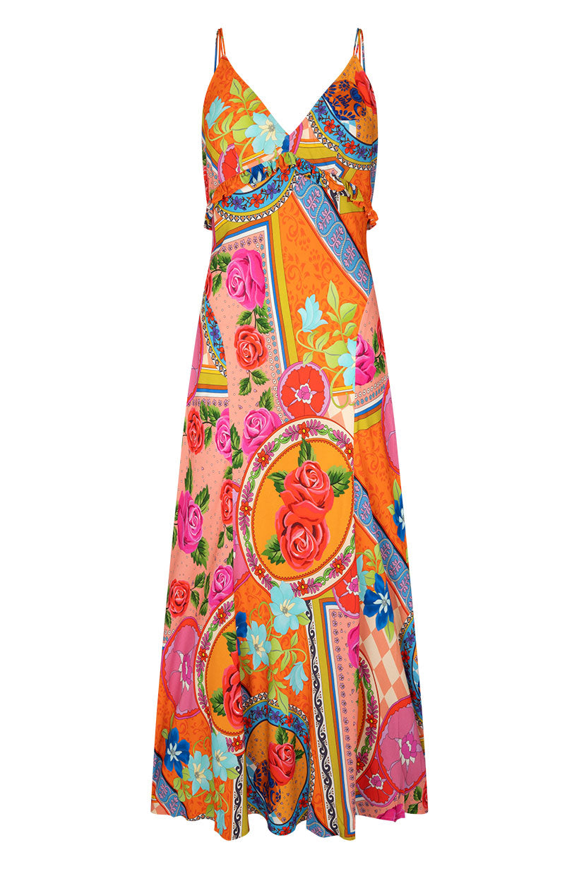 Aphrodite Bias Maxi Dress - Rose