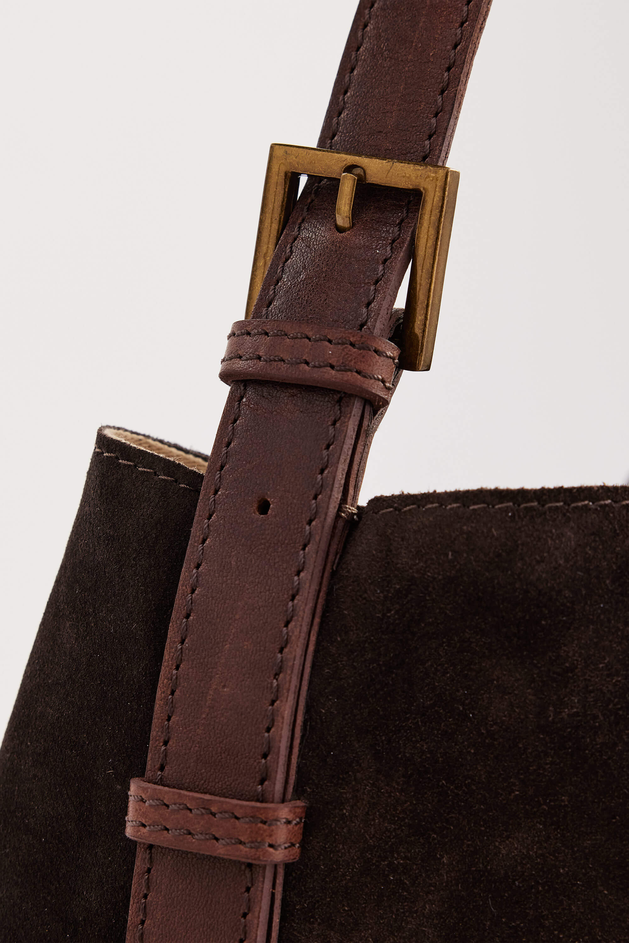 Suede Cabas Tote - Chocolate