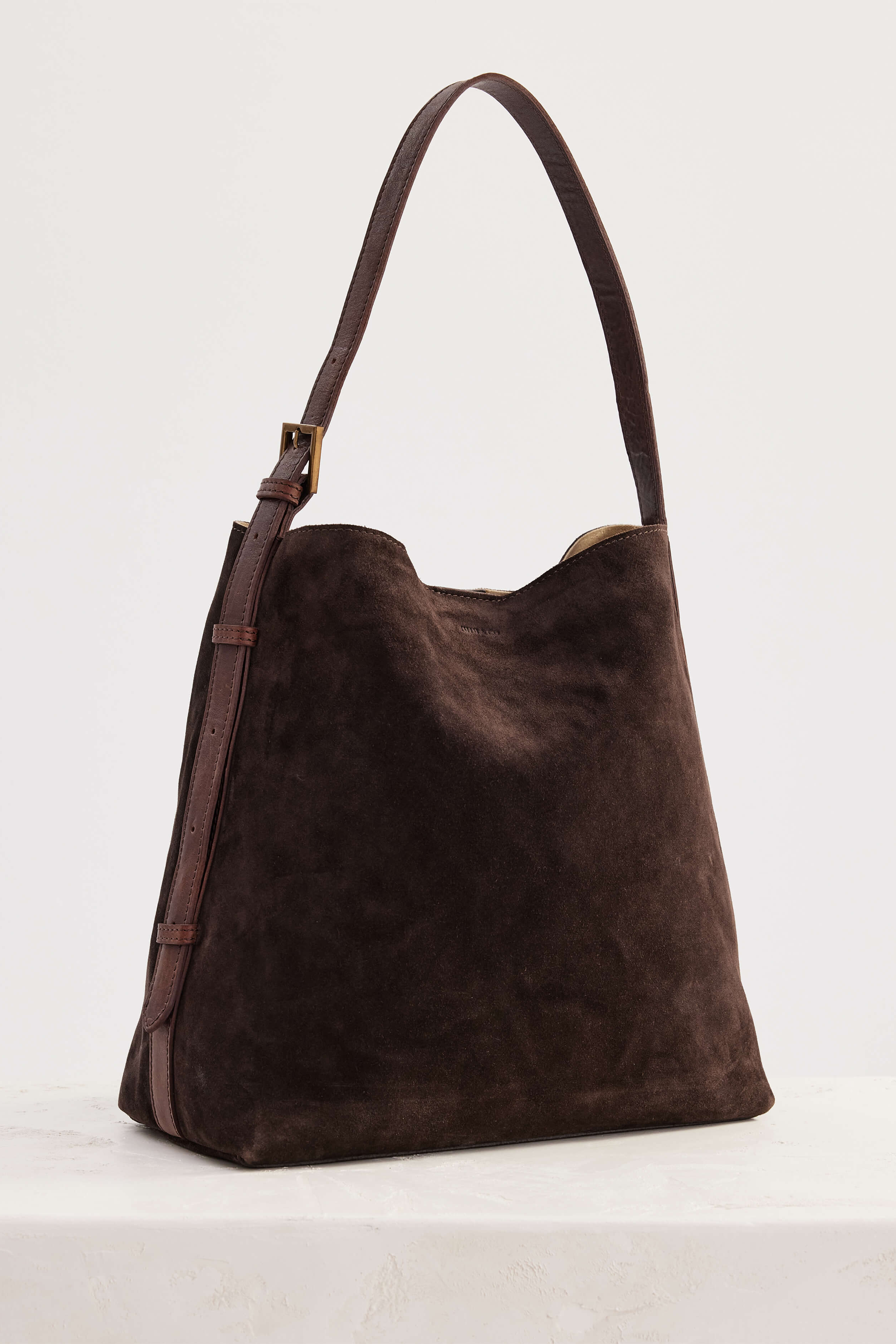 Suede Cabas Tote - Chocolate