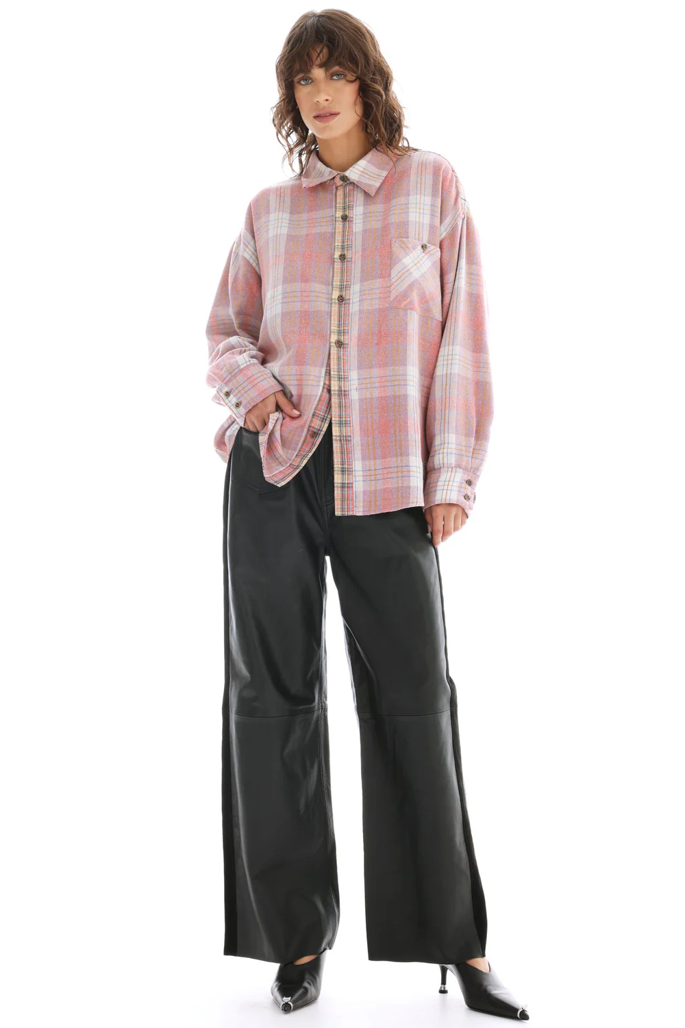 The Tales Reversibile Flannel Shirt - Pink
