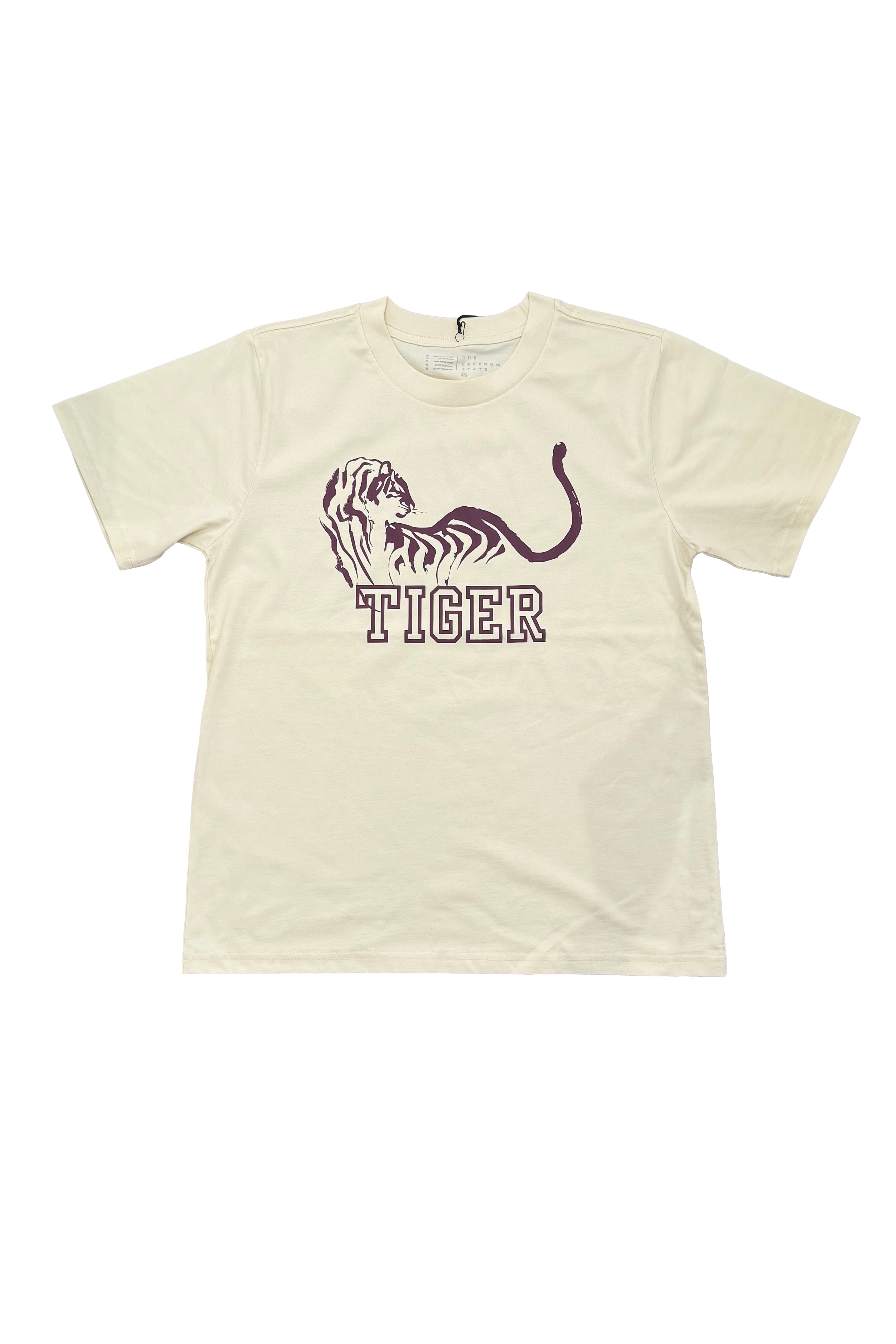 Tiger Tee Oversized - Cream/Wine