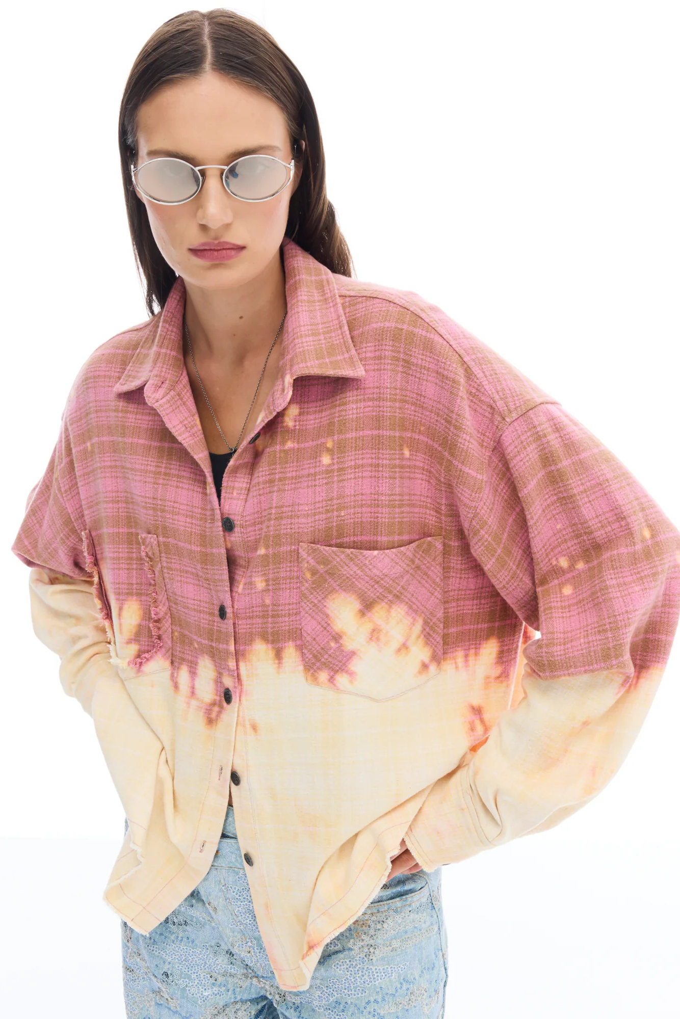 Acid Trip Flannel Shirt - Pink