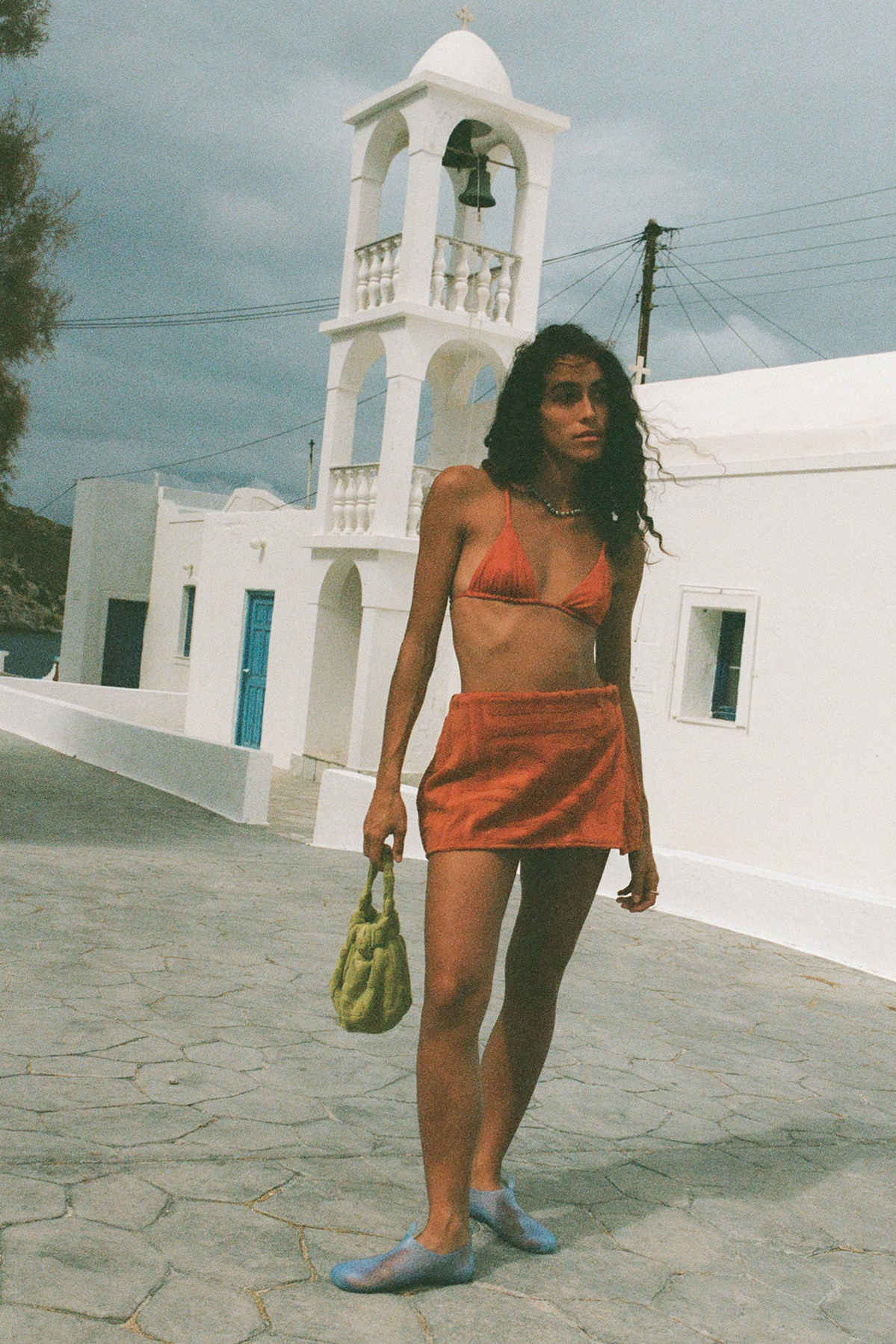 Towelling Wrap Skirt - Kin Clay