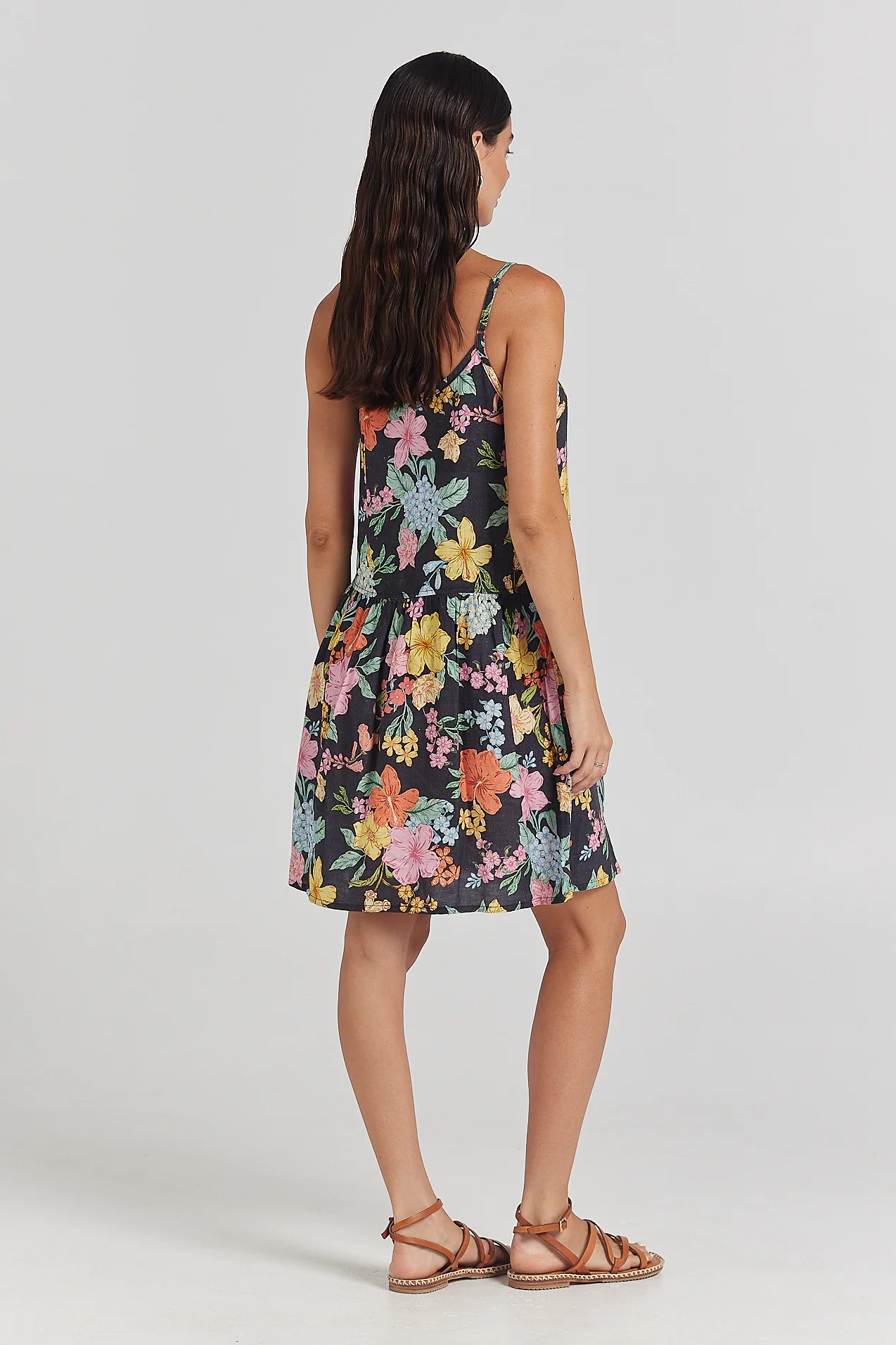 Tropics Slip Babydoll Dress - Hibiscus
