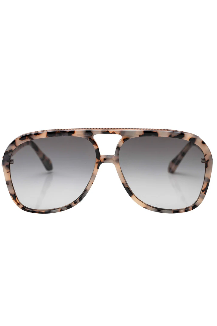 Bang | Sunglasses - Ivory Tort w. Rose Gold Metal Trim / Black Gradient Lens