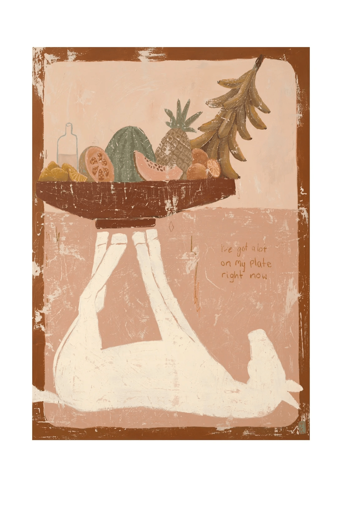 A4 Print - I've Got A Lot On My Plate - Wall Art - Tahnee Kelland - Women's fashion at The Freedom State