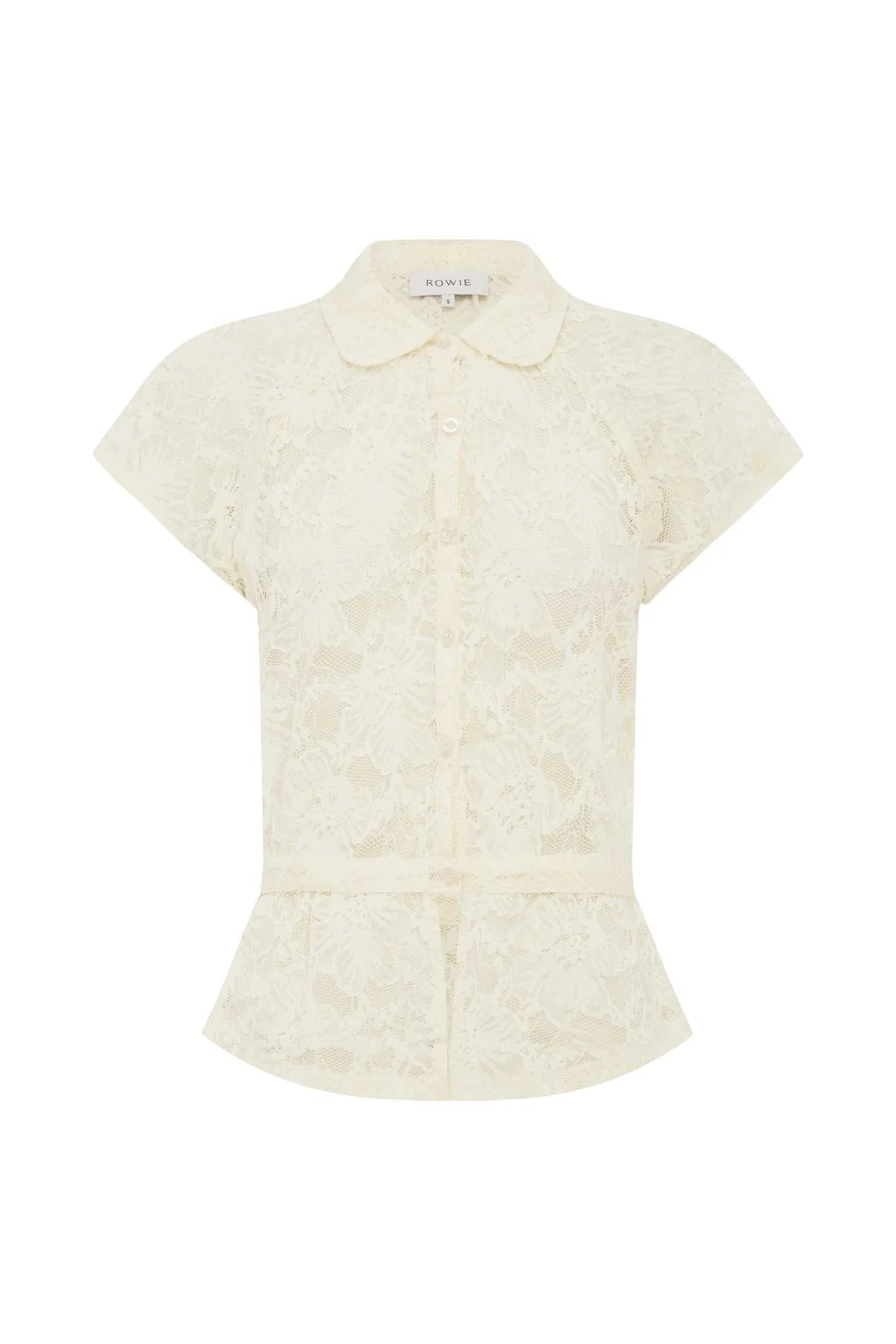 Allie Peplum Blouse - Creme Lace - Fashion Tops - Rowie The Label - Women's fashion at The Freedom State