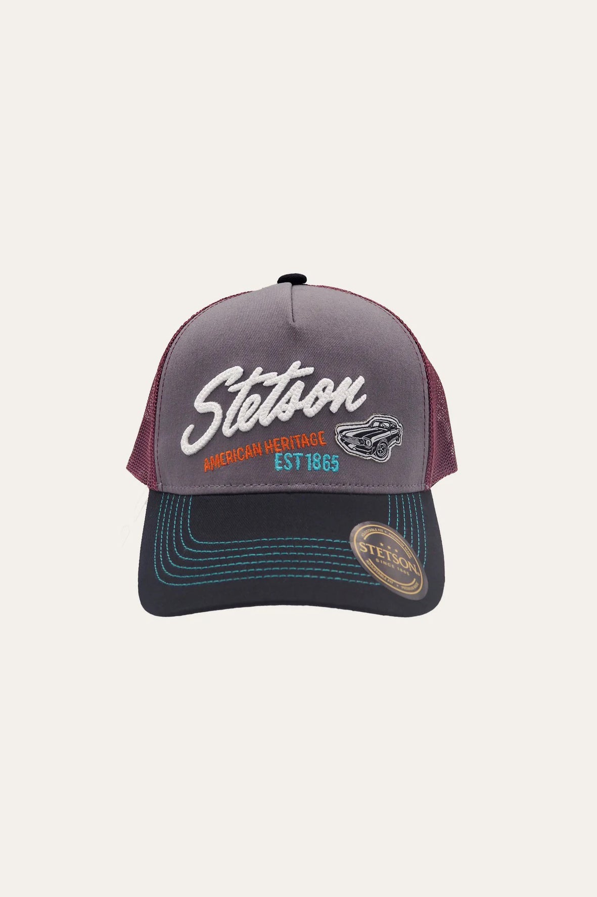 American Muscle Trucker Cap - Maroon - Caps - Stetson - Women's fashion at The Freedom State