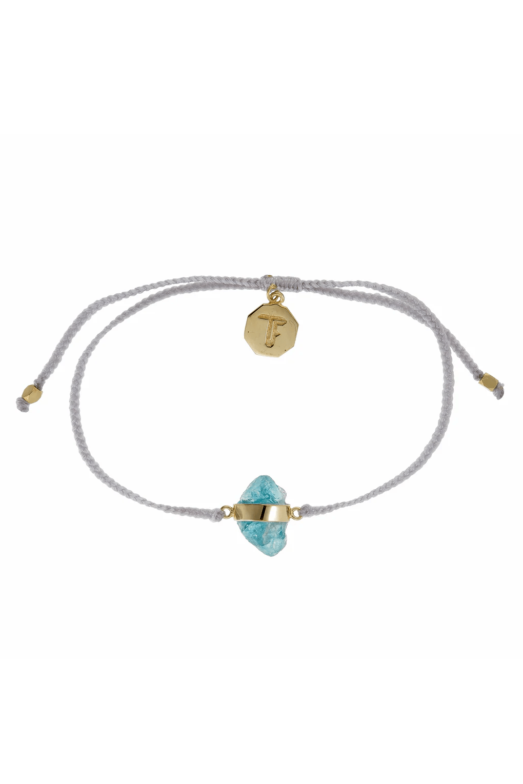 Apatite Crystal Bracelet | Pastel Grey - Gold - Bracelets - Tiger Frame - Women's fashion at The Freedom State