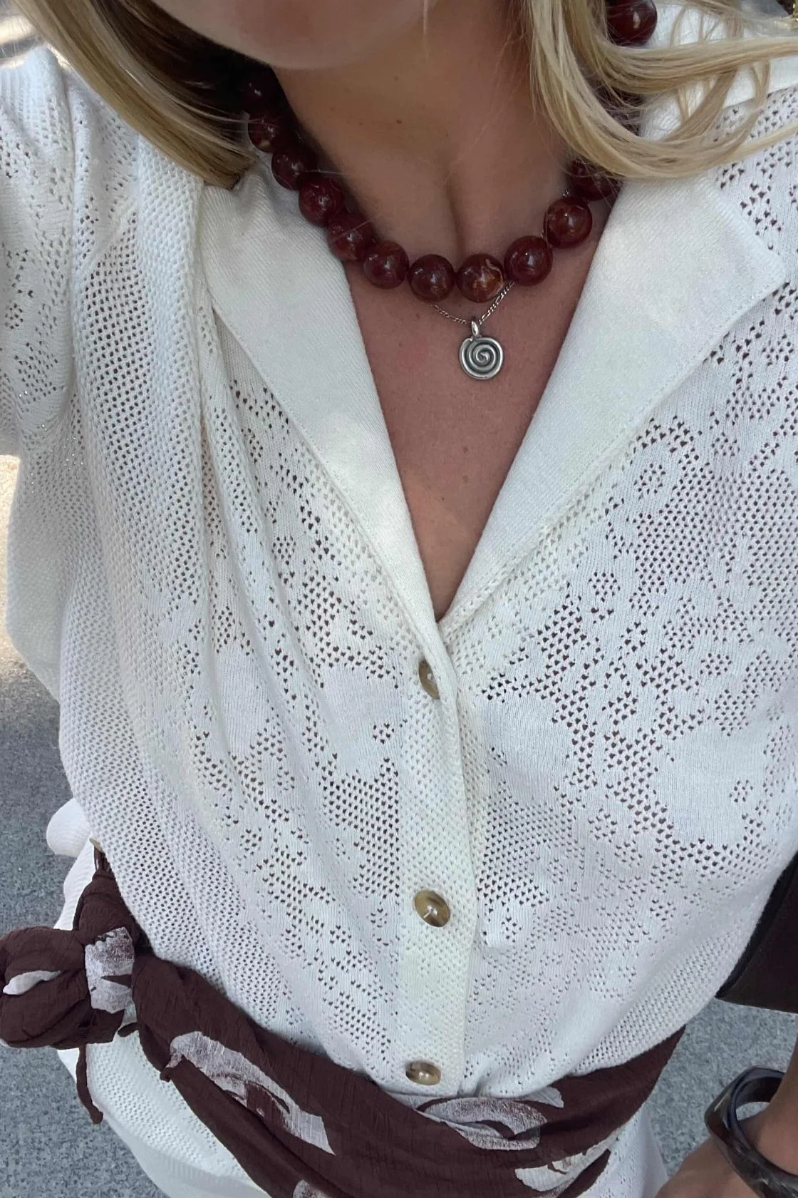 Aster Crochet Shirt - Cream