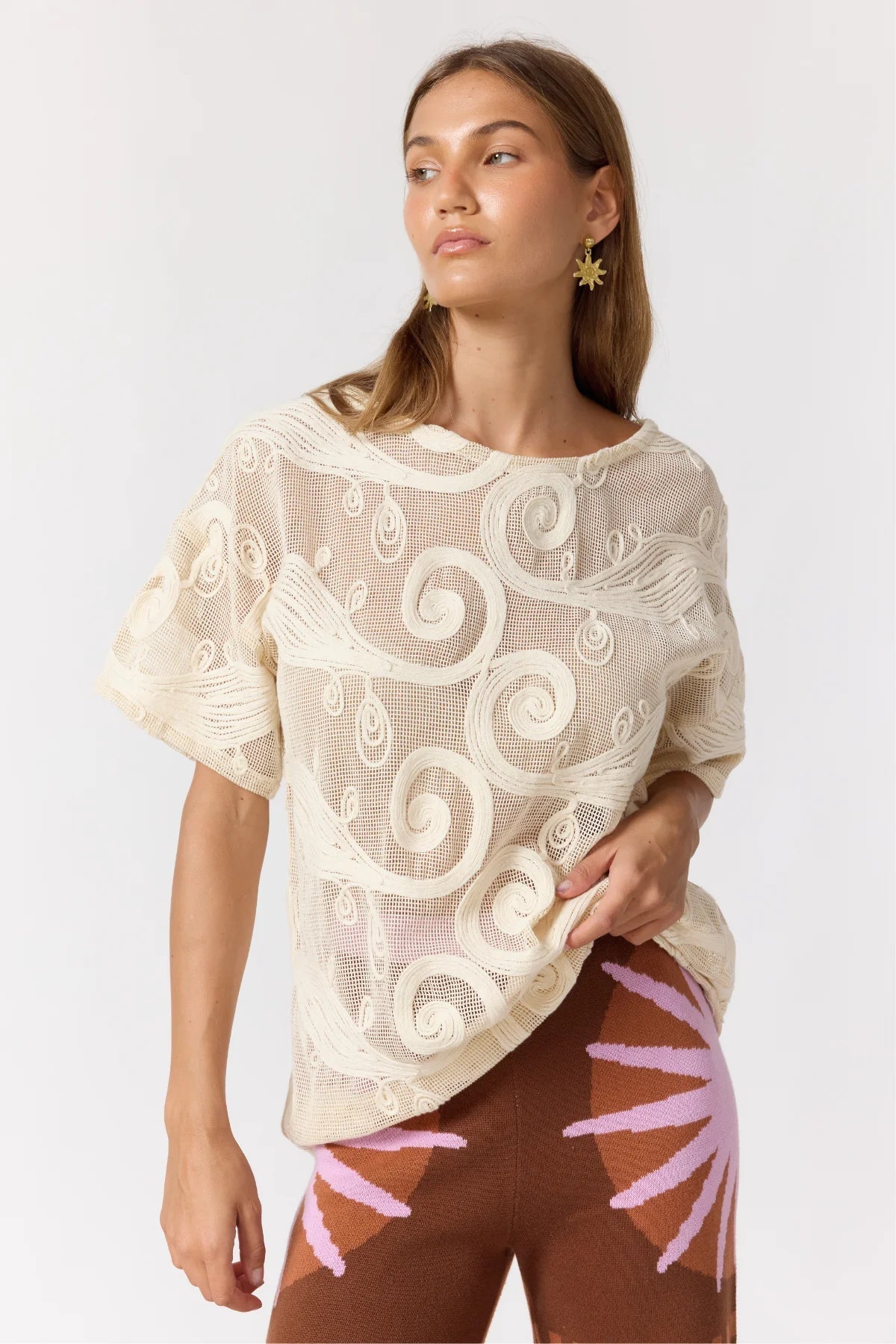 Atlas Tee - Ivory - Fashion Tops - Nine Lives Bazaar - Women's fashion at The Freedom State