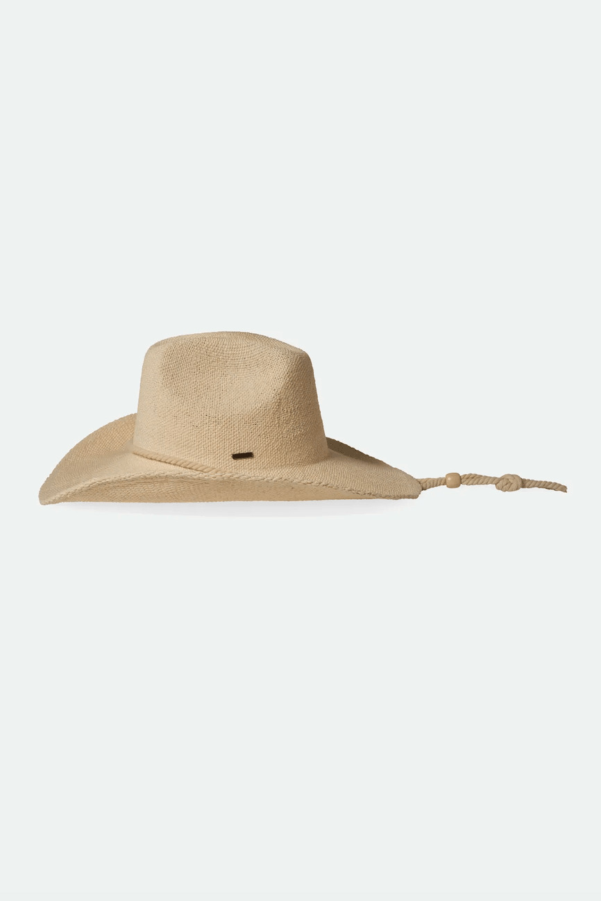 Austin Straw Cowboy - Bone - Straw Hat - Brixton - Women's fashion at The Freedom State