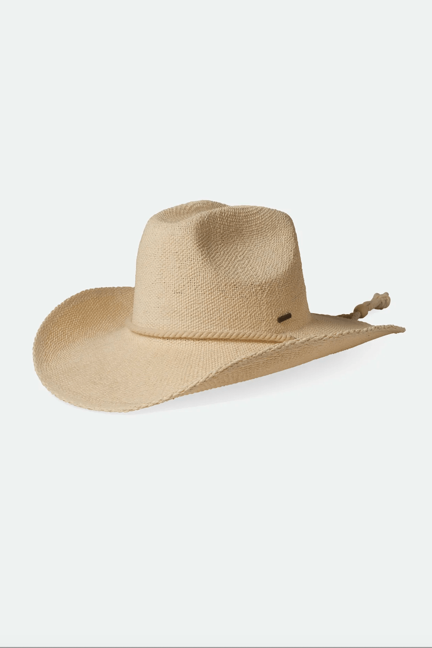 Austin Straw Cowboy - Bone - Straw Hat - Brixton - Women's fashion at The Freedom State