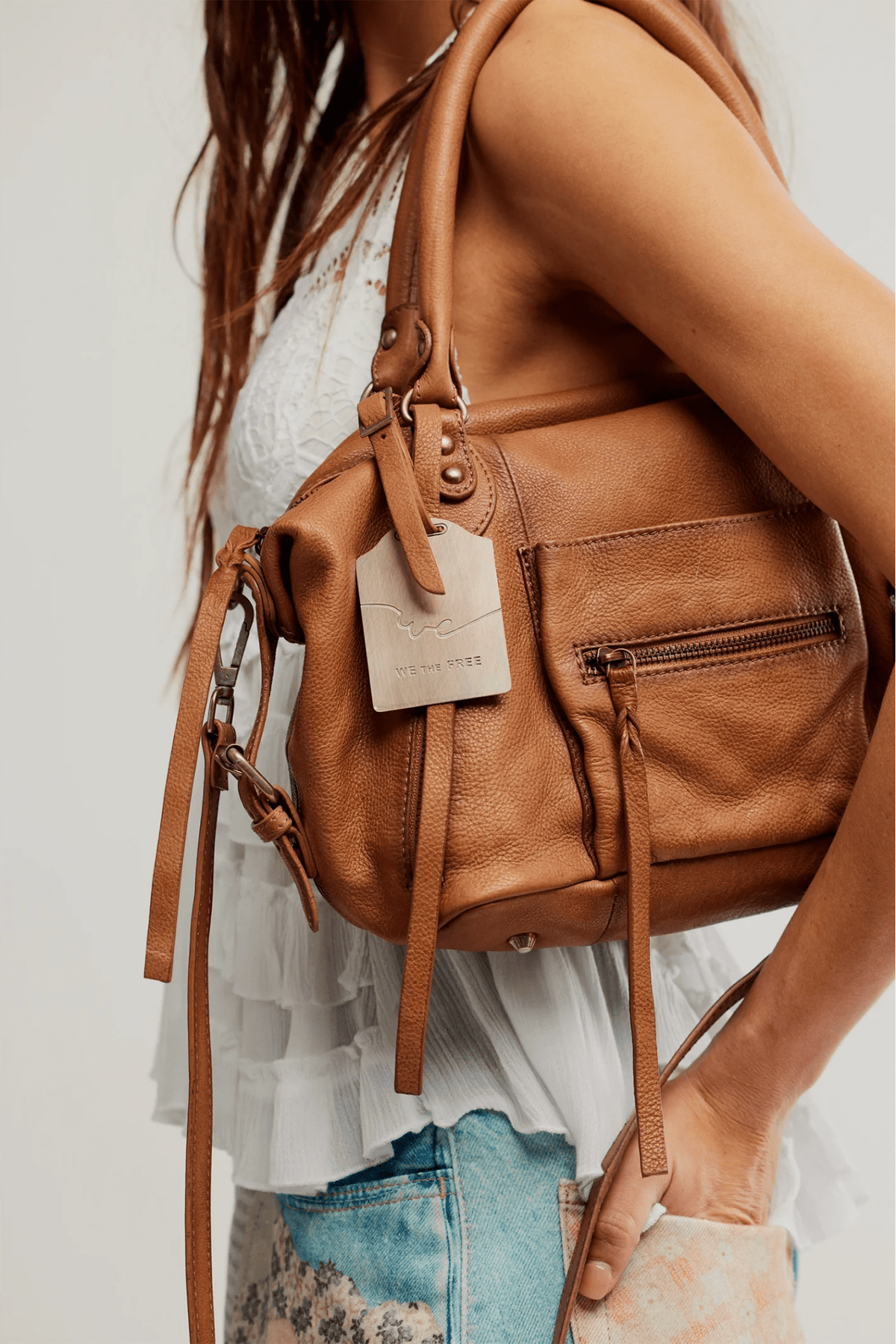 Baby Emerson Tote - Saddle - Bags - Free People - Women's fashion at The Freedom State