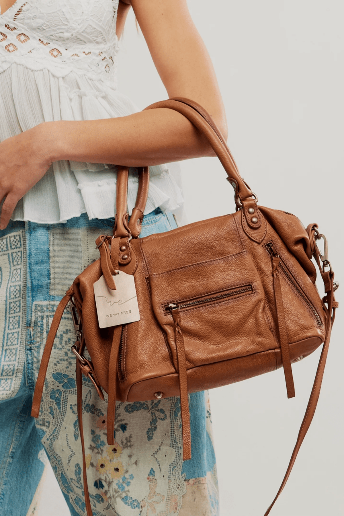 Baby Emerson Tote - Saddle - Bags - Free People - Women's fashion at The Freedom State