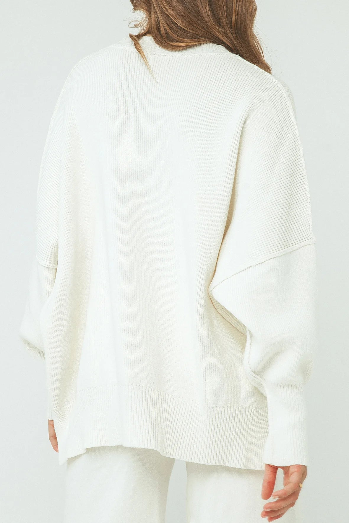 Harper Organic Knit Sweater - Cream