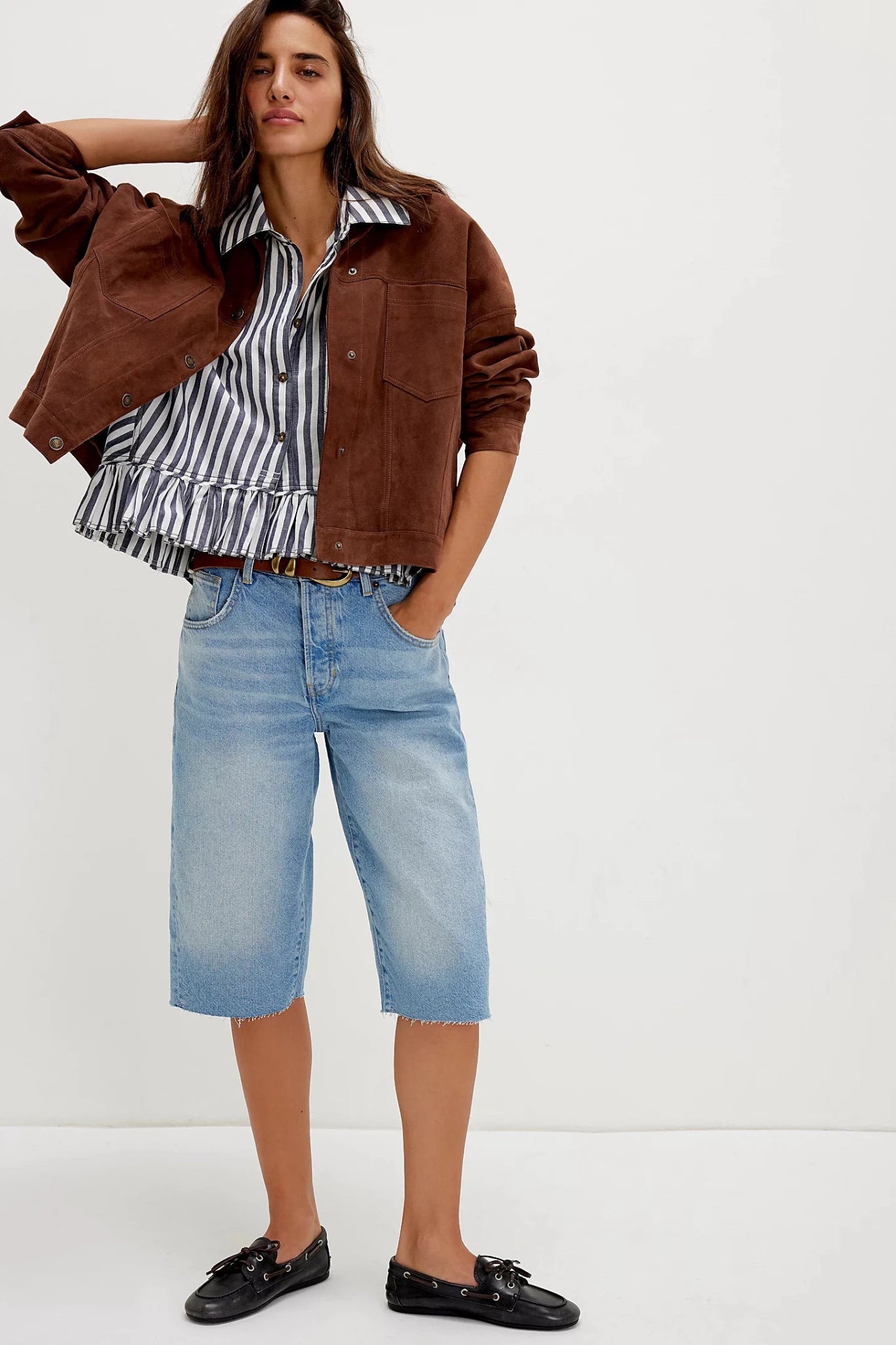 Bailey Stripe Shirt - Nautical Navy - Fashion Tops - Free People - Women's fashion at The Freedom State