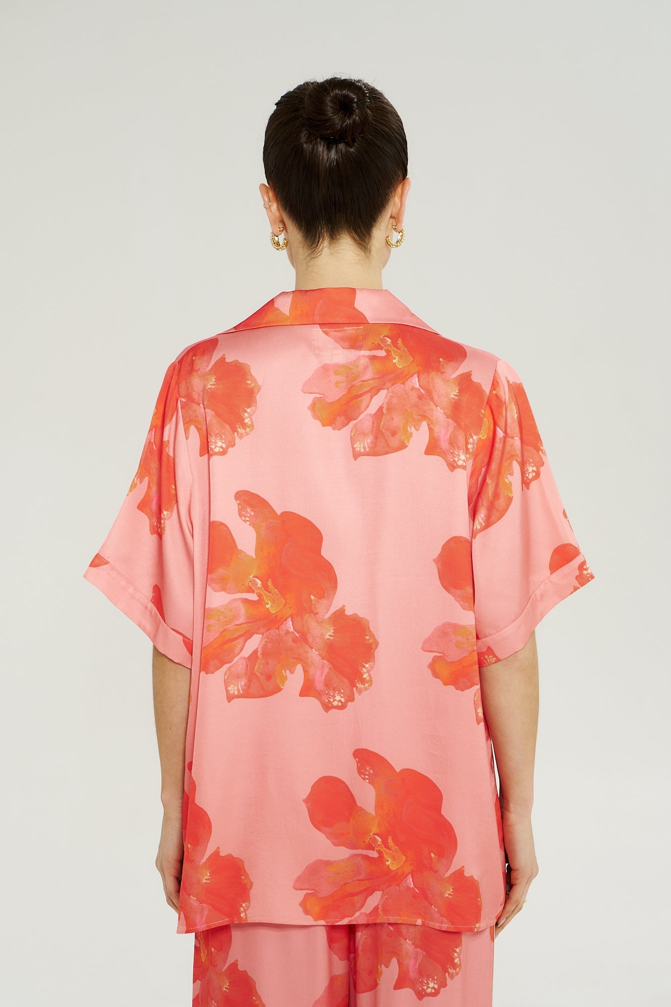 Button Up SS Shirt - Peach Petals - Shirts - Summi Summi - Women's fashion at The Freedom State