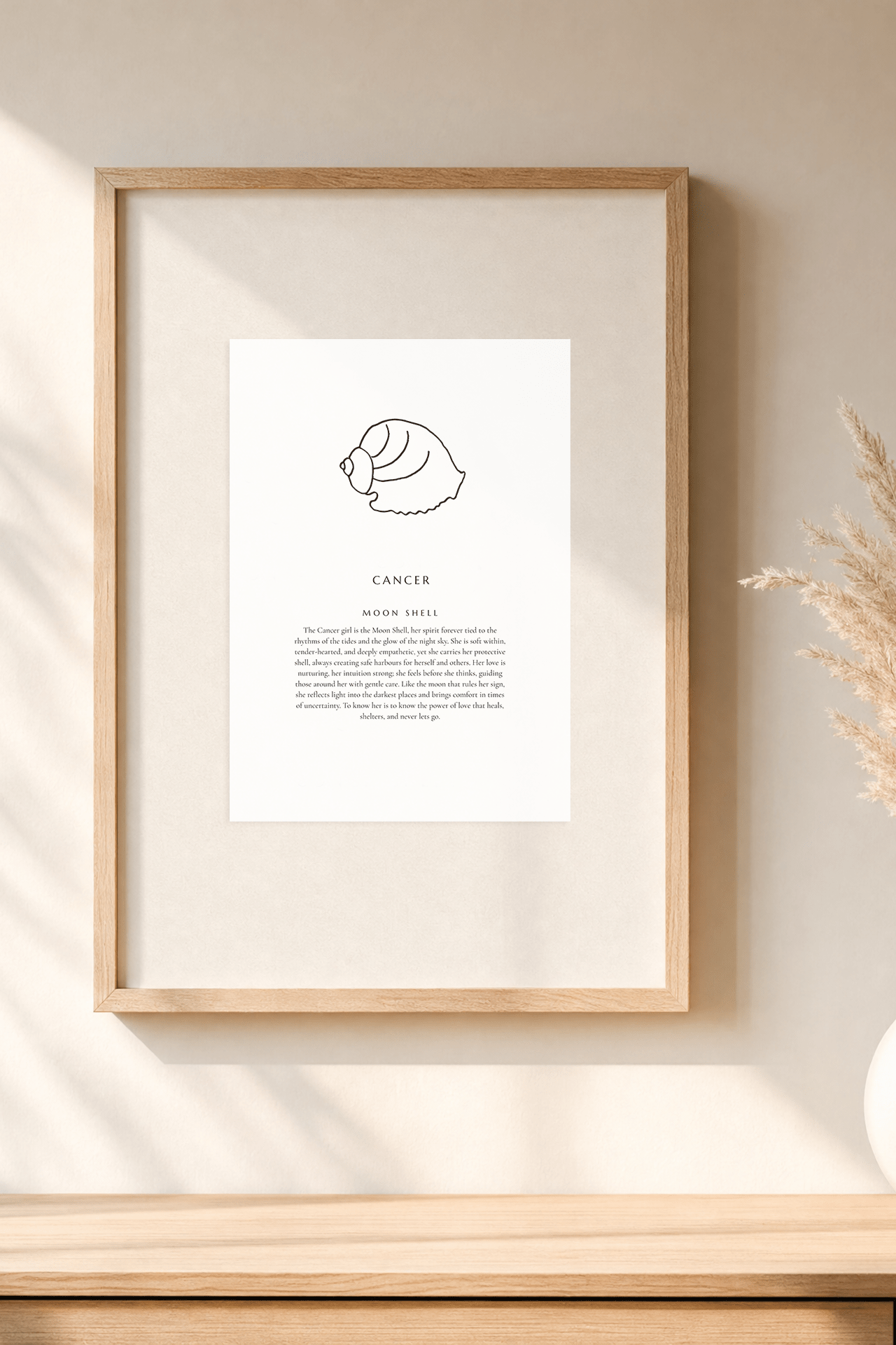 Cancer Zodiac Shell Print – Clam - Prints - The Freedom State - Women's fashion at The Freedom State
