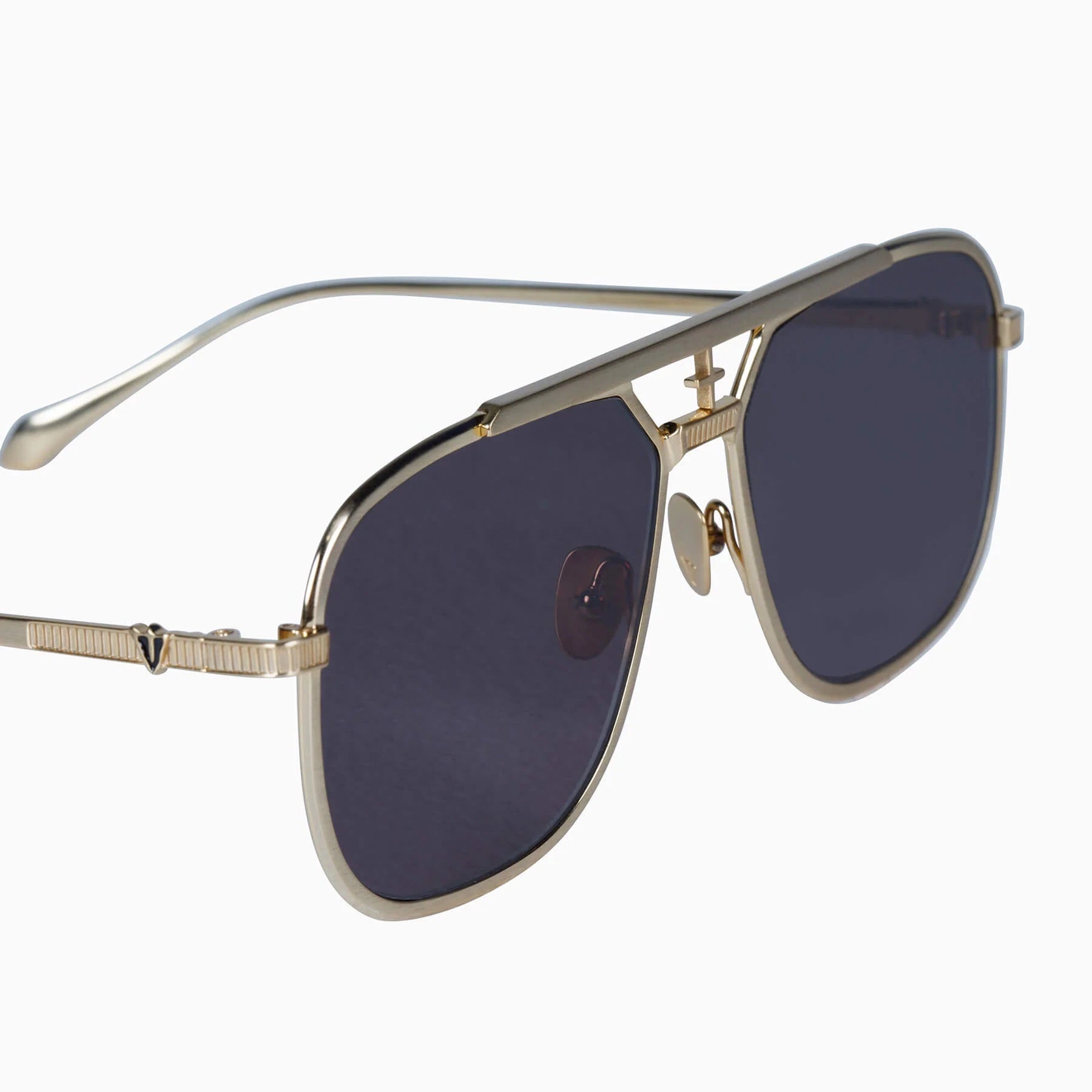 Capita | Sunglasses - Brushed Gold Titanium / Black Lens