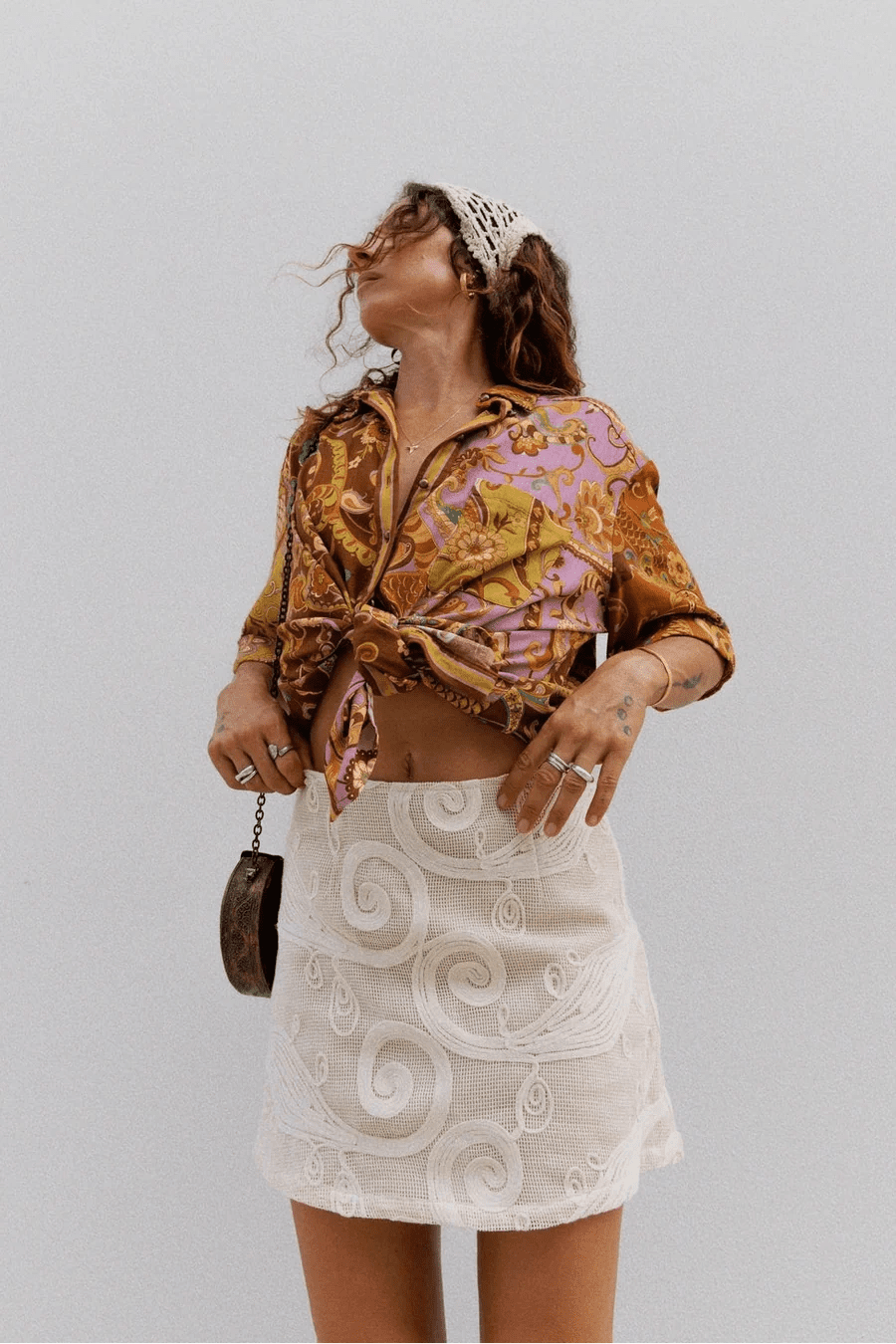 Capri Mini Skirt - Ivory - Skirts - Nine Lives Bazaar - Women's fashion at The Freedom State