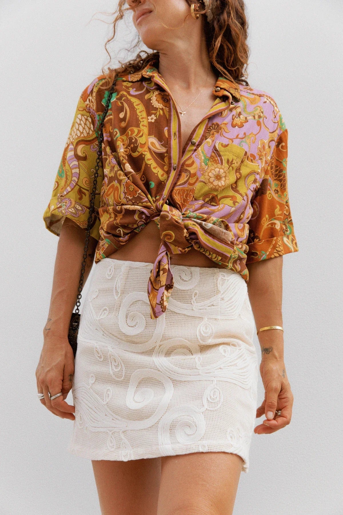 Capri Mini Skirt - Ivory - Skirts - Nine Lives Bazaar - Women's fashion at The Freedom State