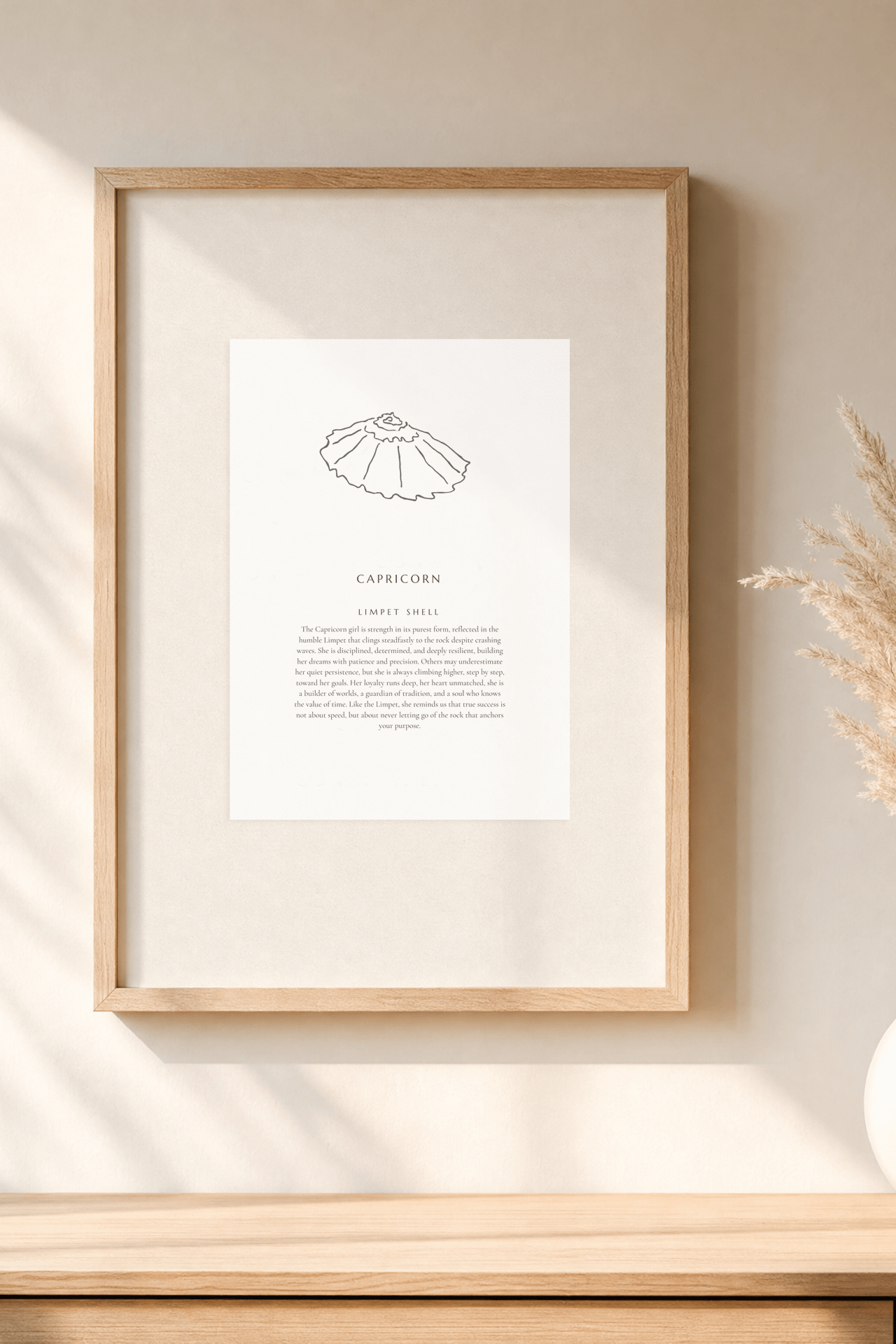 Capricorn Zodiac Shell Print – Limpet - Prints - The Freedom State - Women's fashion at The Freedom State
