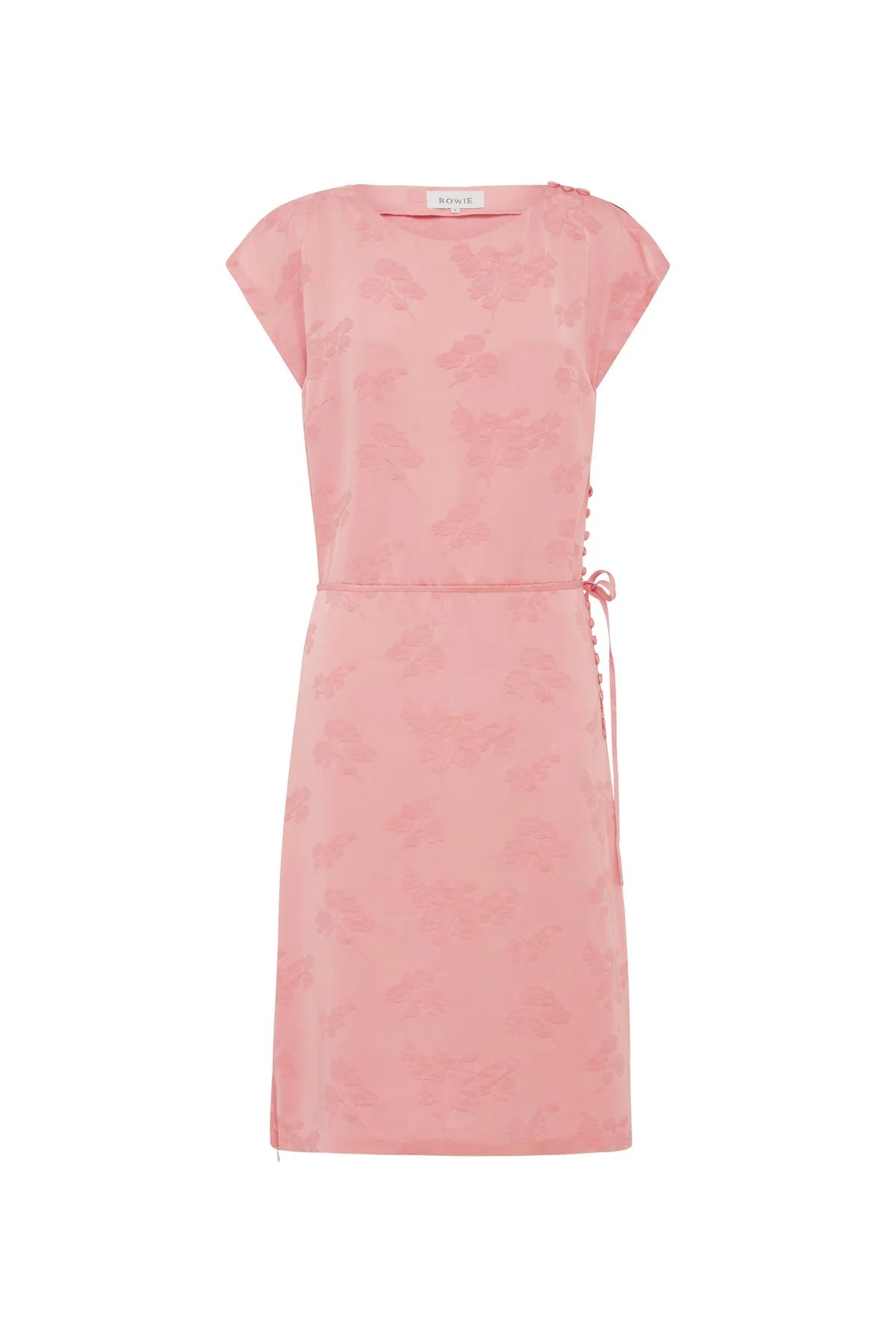 Carla Jacquard Midi Dress - Petal Pink Floral - Midi Dresses - Rowie The Label - Women's fashion at The Freedom State