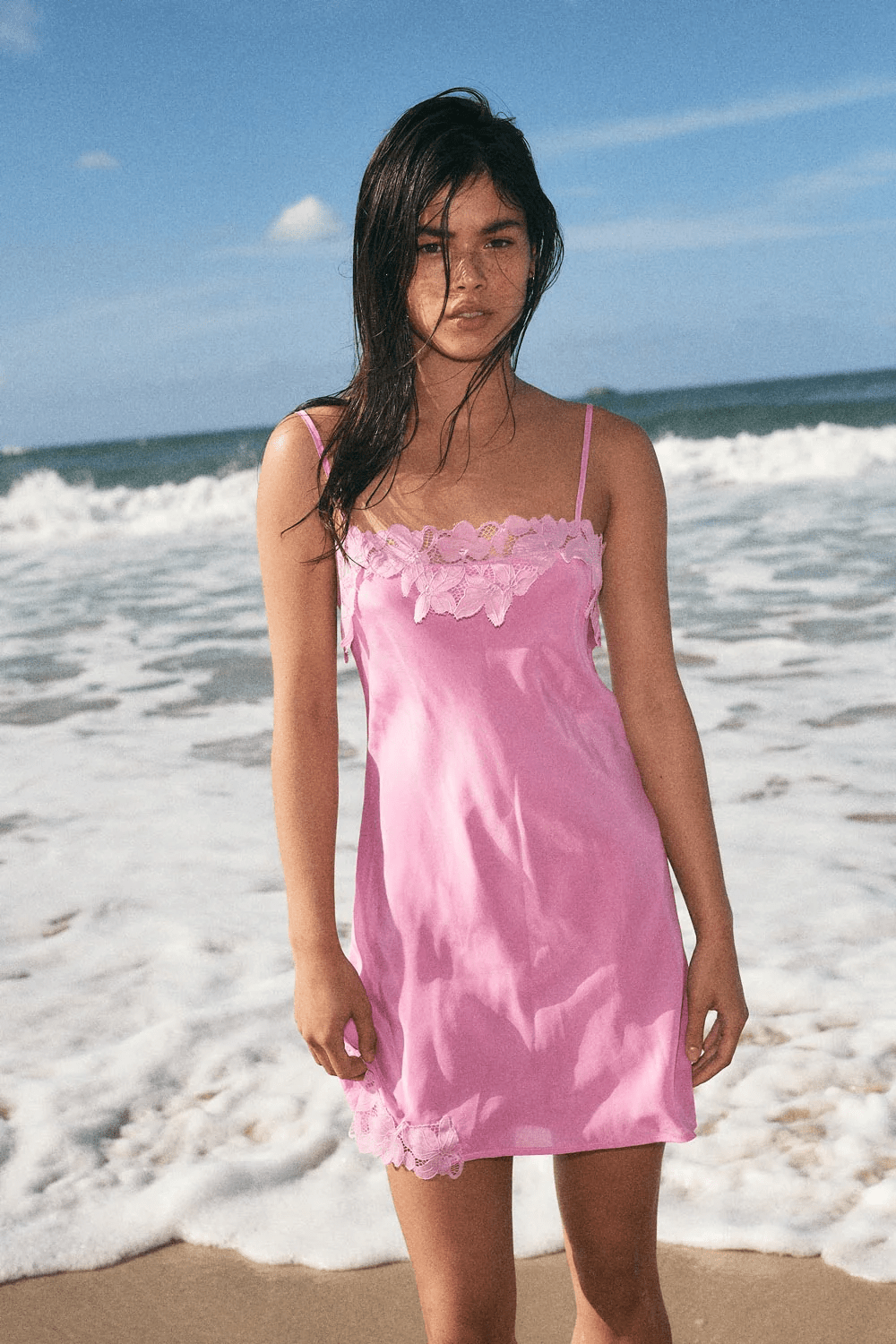 Claudia Silk Mini Dress - Orchid Pink - Mini Dresses - Rowie The Label