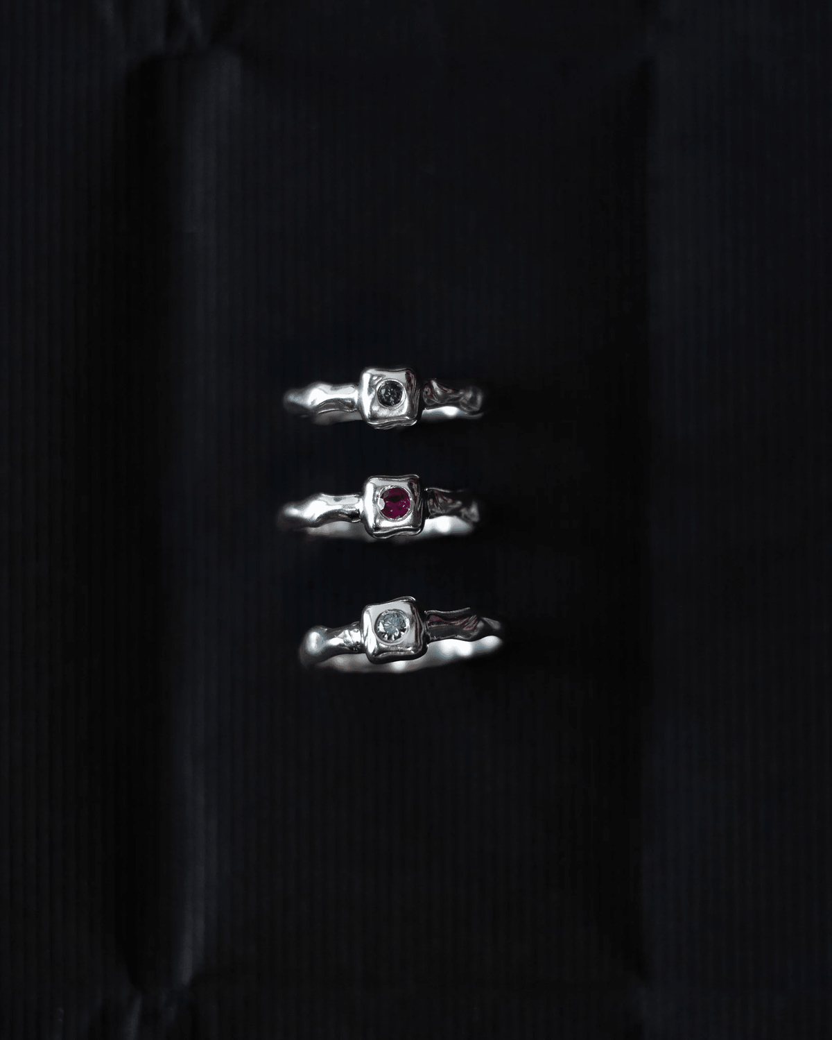 Core Ring - Blue Green Moissanite - Rings - Epta - Women's fashion at The Freedom State