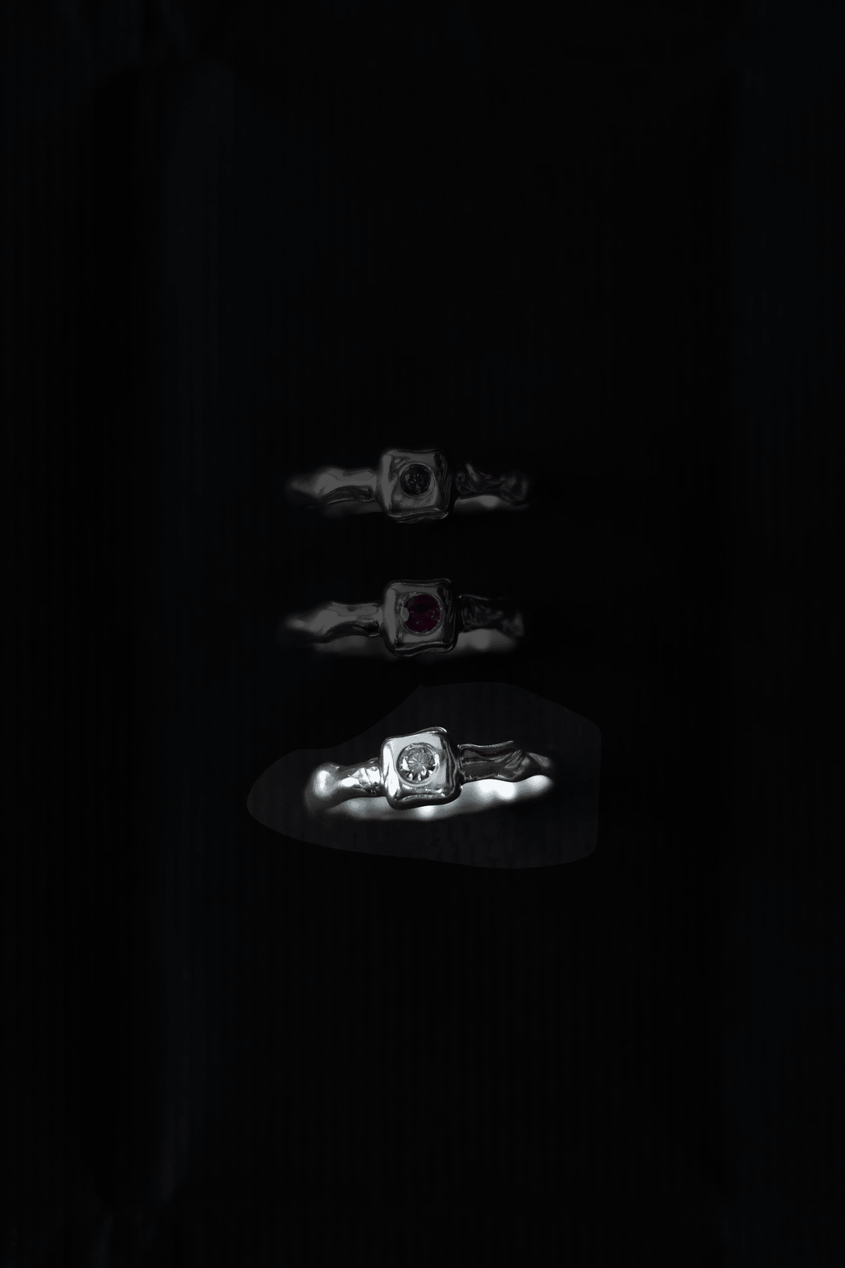 Core Ring - Blue Green Moissanite - Rings - Epta - Women's fashion at The Freedom State