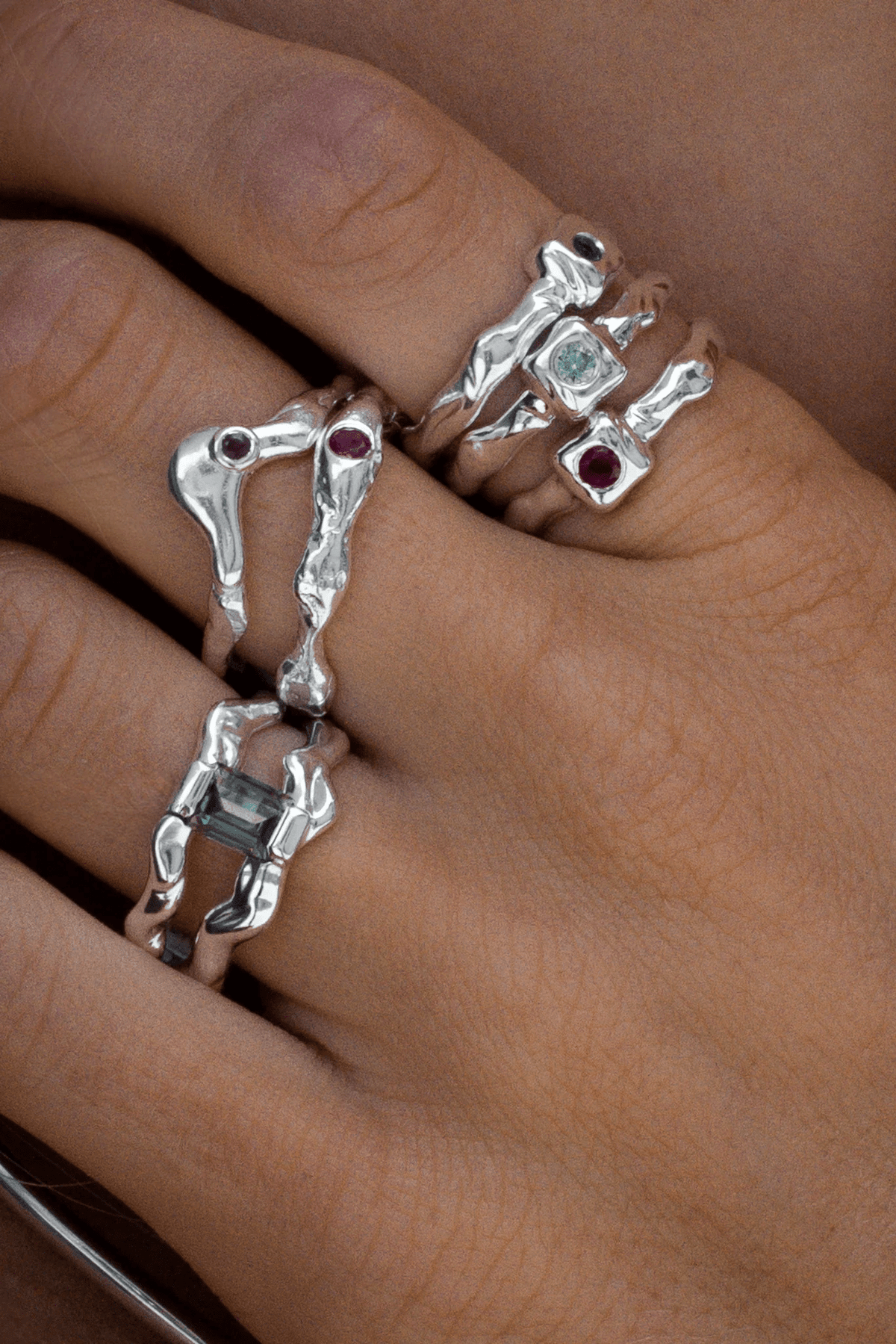 Core Ring - Blue Sapphire - Rings - Epta - Women's fashion at The Freedom State