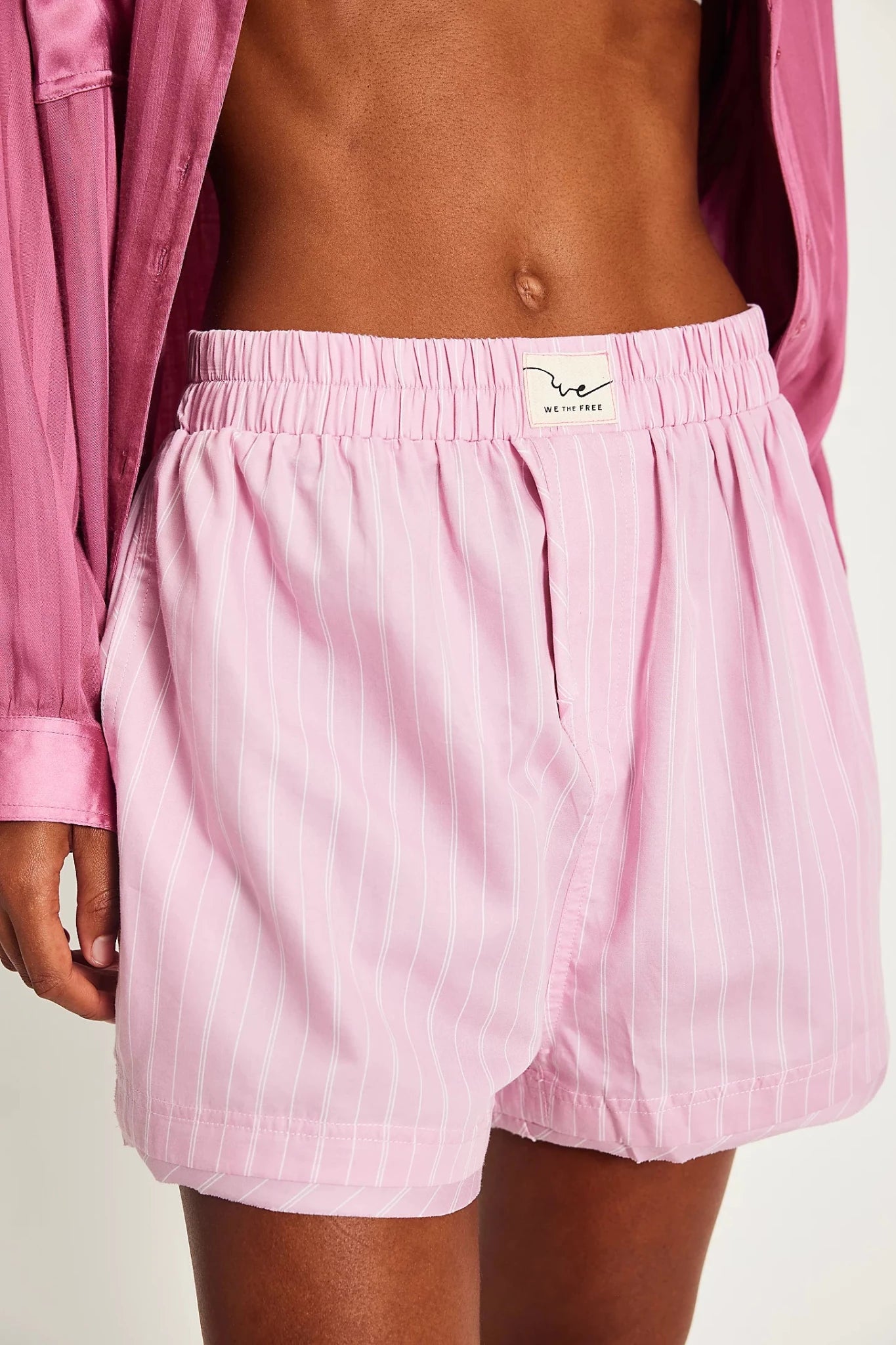 Day To Day Striped Boxer - Pink Combo - Shorts - Free People