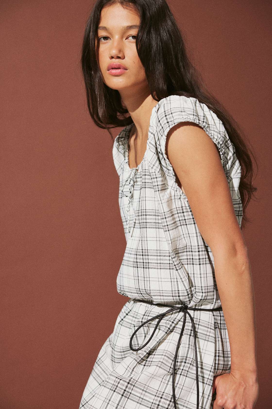 Delilah Dress - Black/Cream Check - Mini Dresses - Arcaa Movement - Women's fashion at The Freedom State