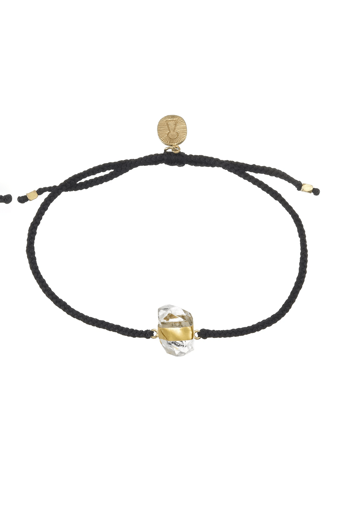 Diamond Quartz Crystal Bracelet | Black - Gold - Bracelets - Tiger Frame - Women's fashion at The Freedom State