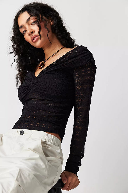 Free People | Hold Me Closer Top - Black