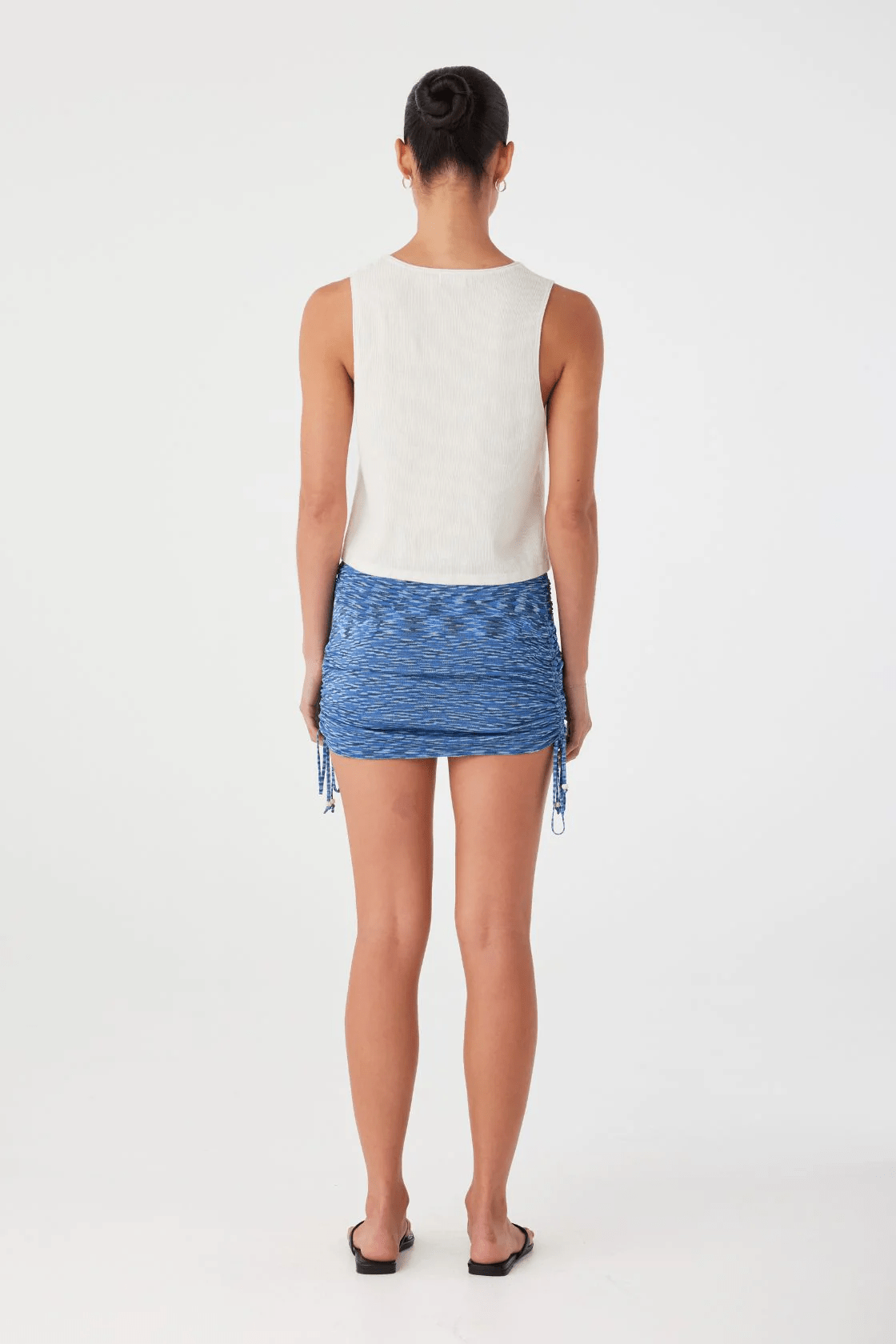 Emi Ruched Mini Skirt - Lapis - Skirts - The Freedom State