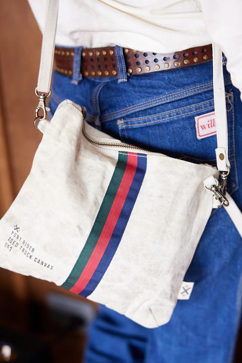 Escapee Clutch Bag with Strap - Waxed/Natural - Bags - Pony Rider - Women's fashion at The Freedom State